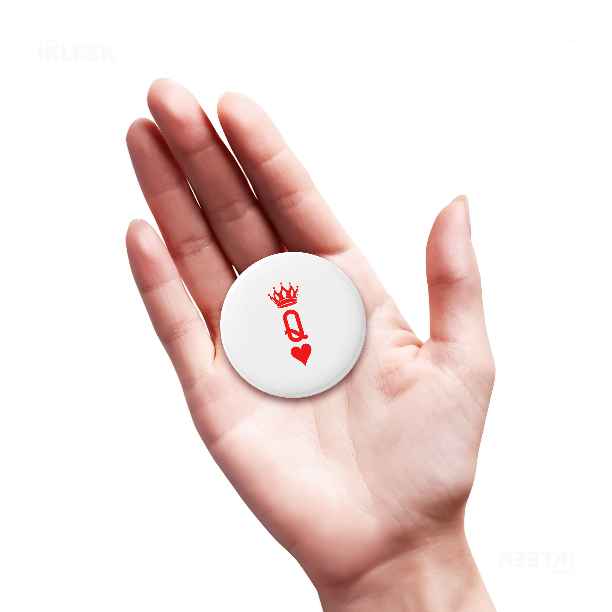 QueenOfHearts Button Magnet 04 Round