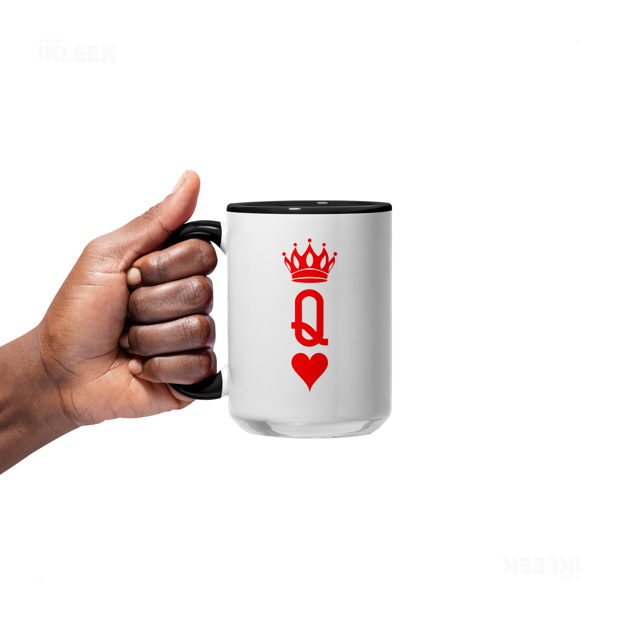 QueenOfHearts Ceramic Mug 05 White Black