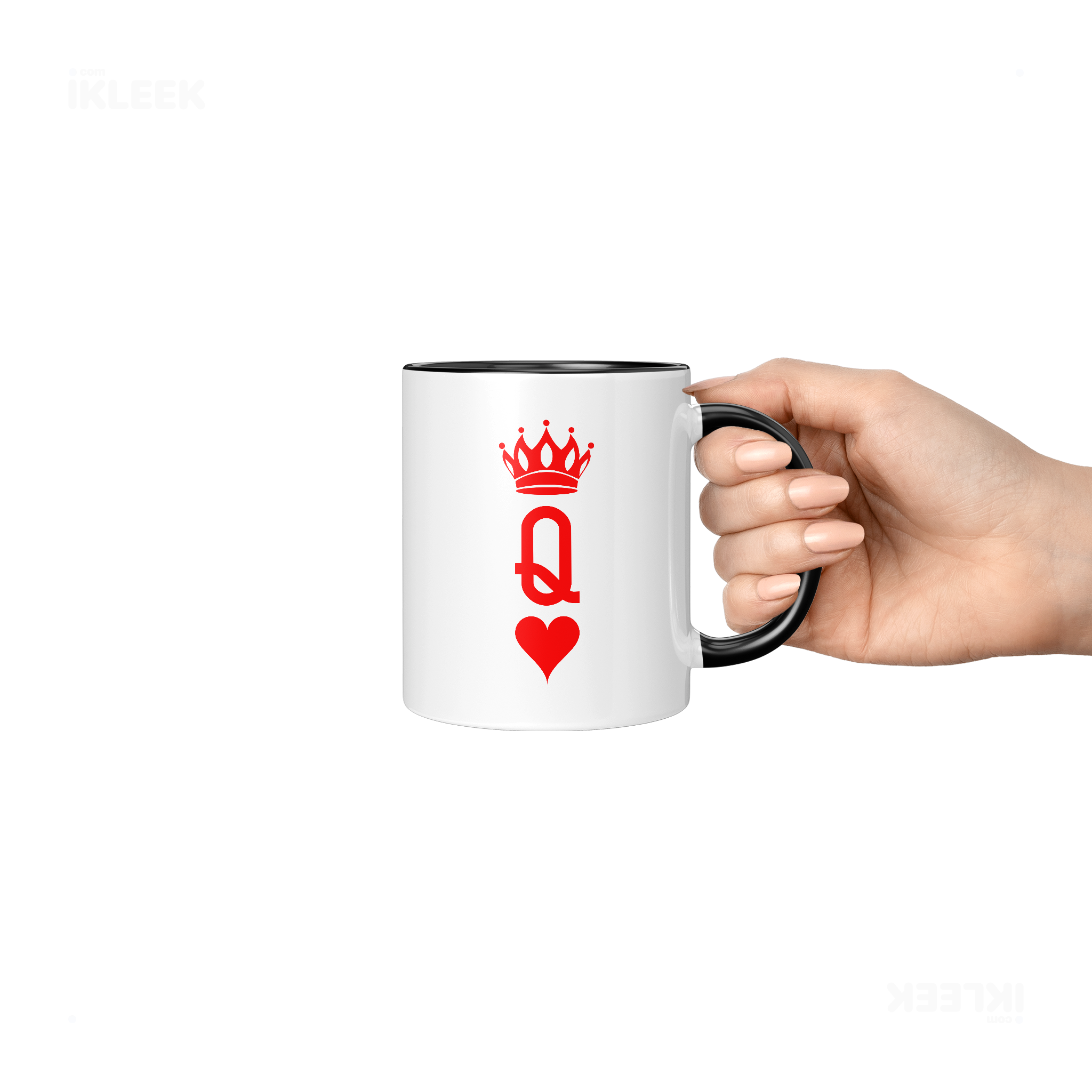 QueenOfHearts Ceramic Mug 06 White Black
