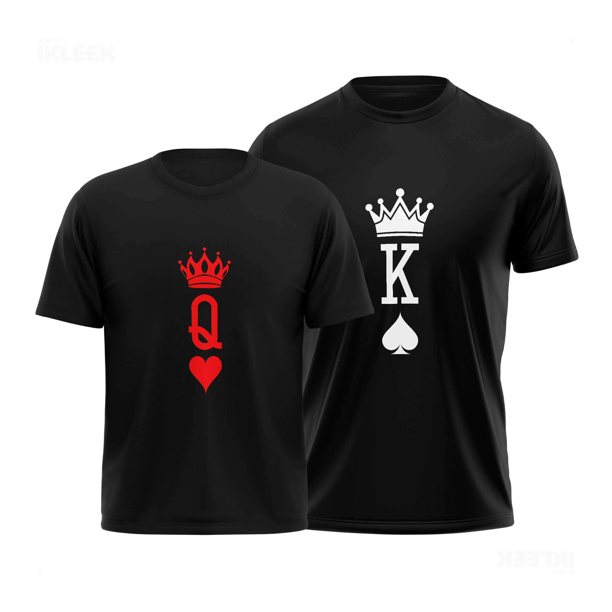 QueenOfHearts Couple T Shirt 01 Black