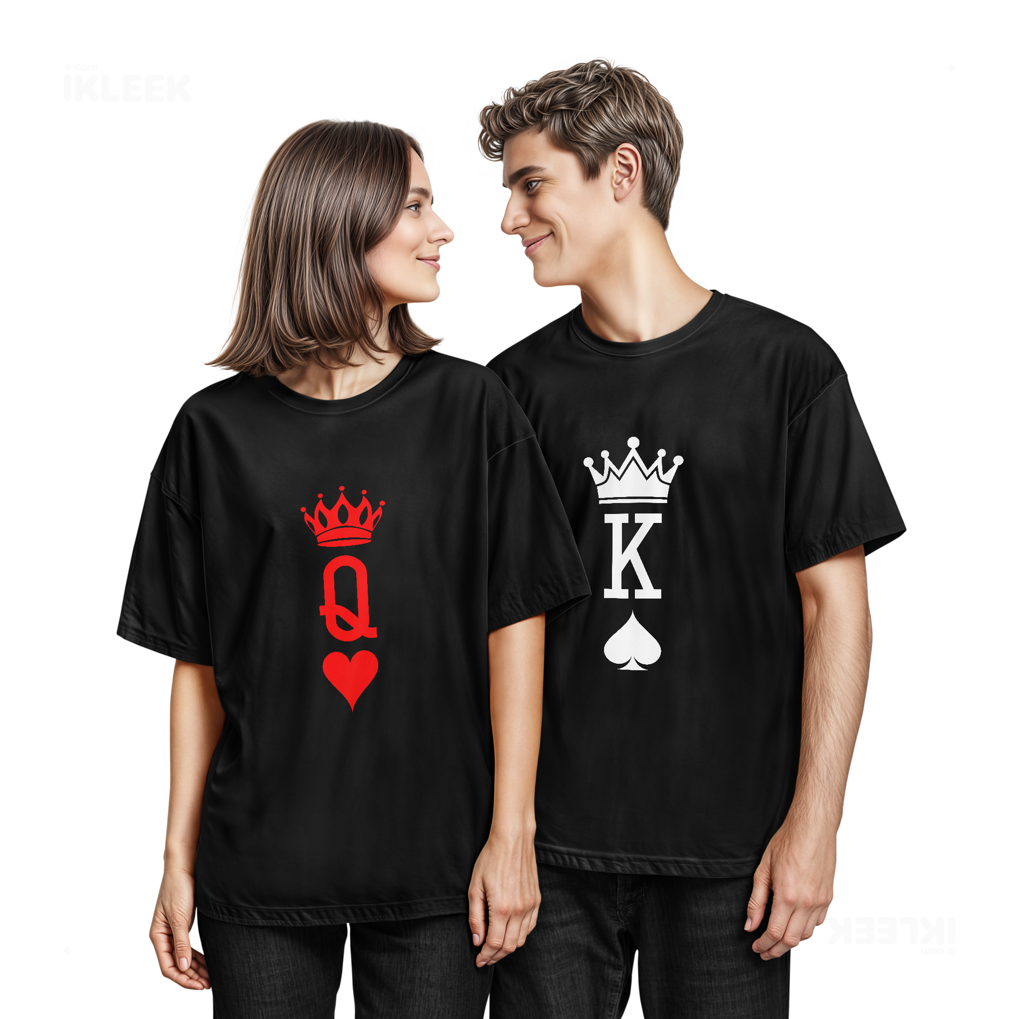 QueenOfHearts Couple T Shirt 05 Black