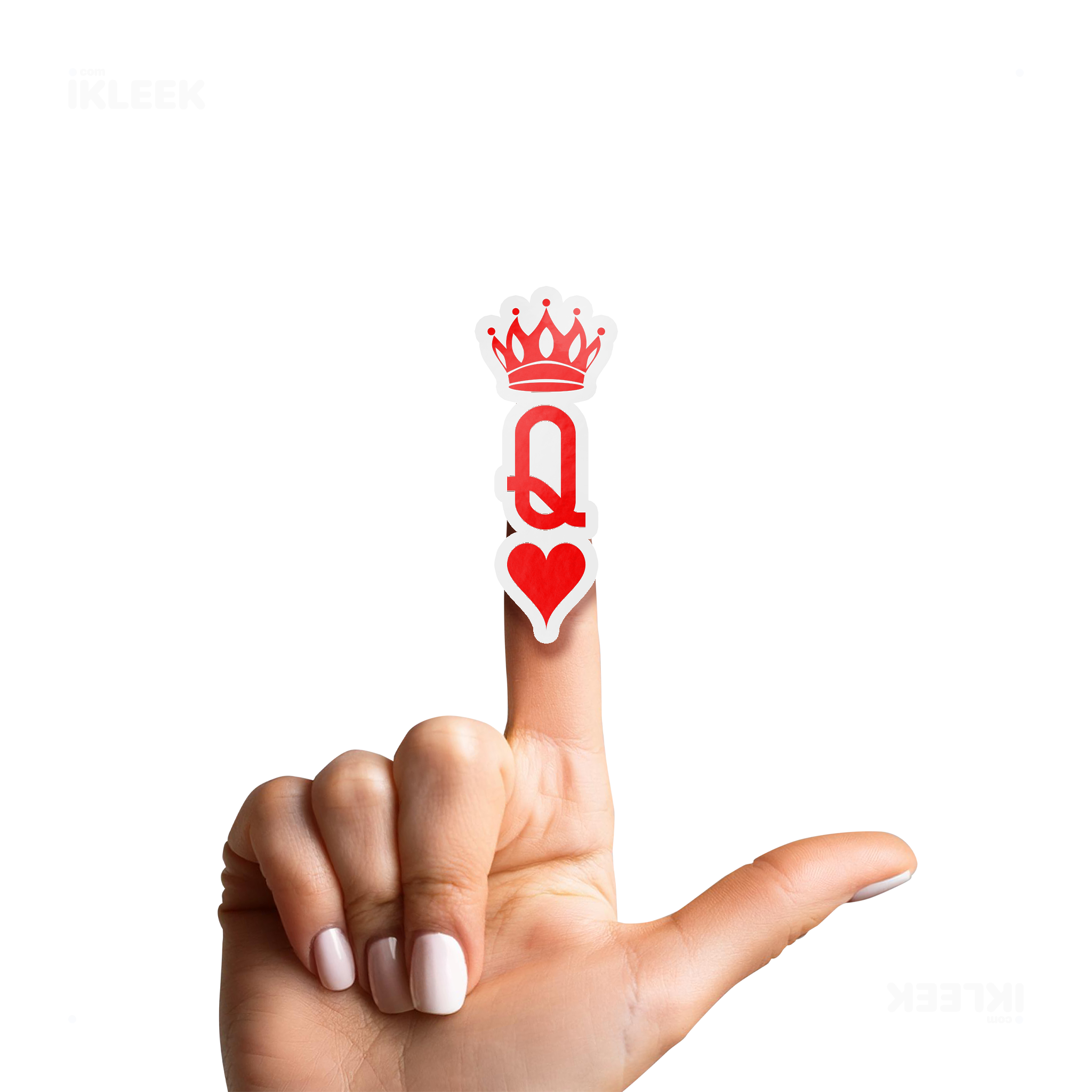 QueenOfHearts Die Cut Outdoor Sticker 02 Clear