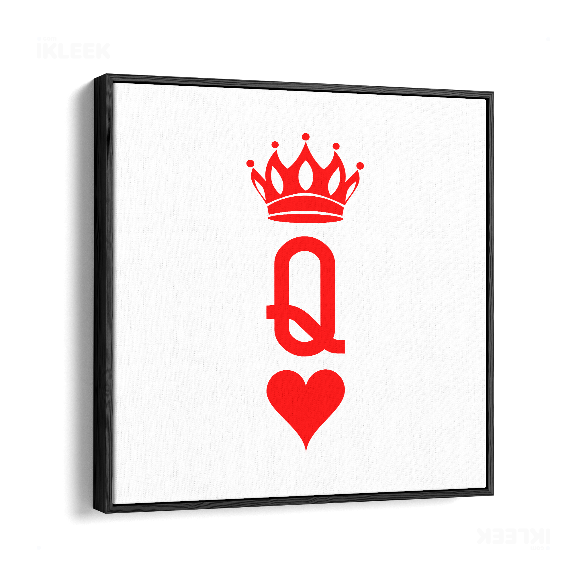 QueenOfHearts Framed Canvas 04 Black Wood