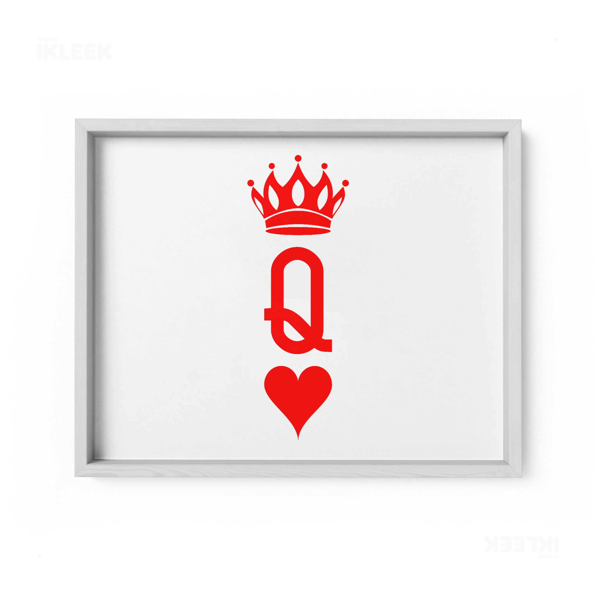 QueenOfHearts Framed Poster 03 White Wood