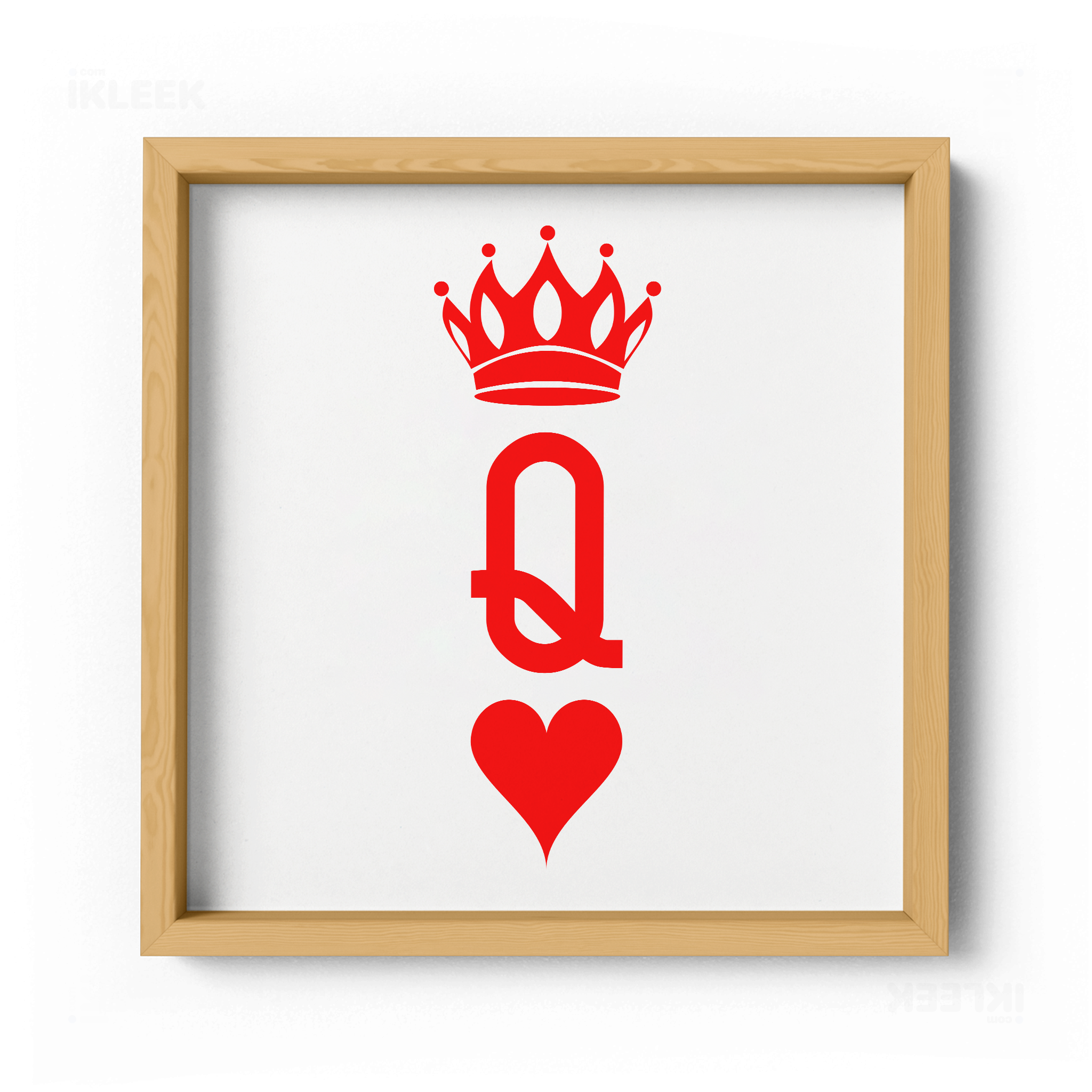 QueenOfHearts Framed Poster 04 Natural Wood