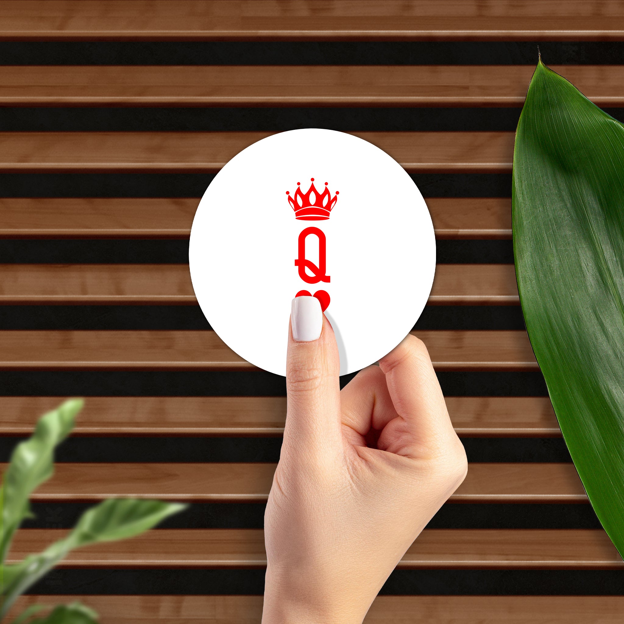 QueenOfHearts High Gloss Coaster 02 Round