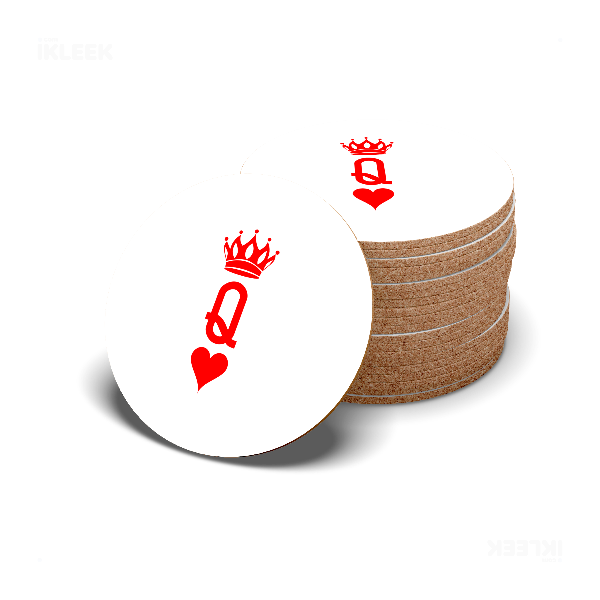 QueenOfHearts High Gloss Coaster 06 Round