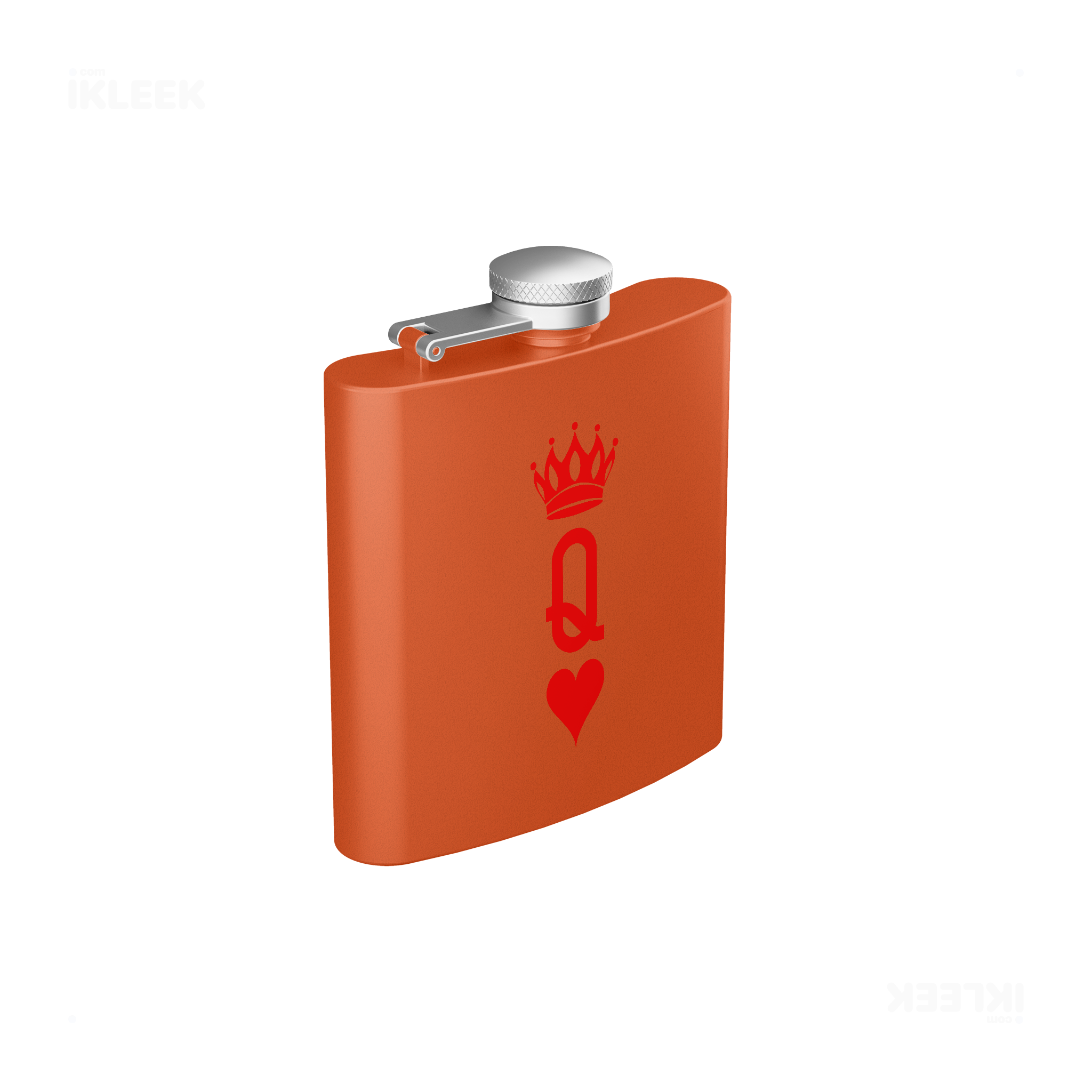 QueenOfHearts Hip Flasks 03 Orange