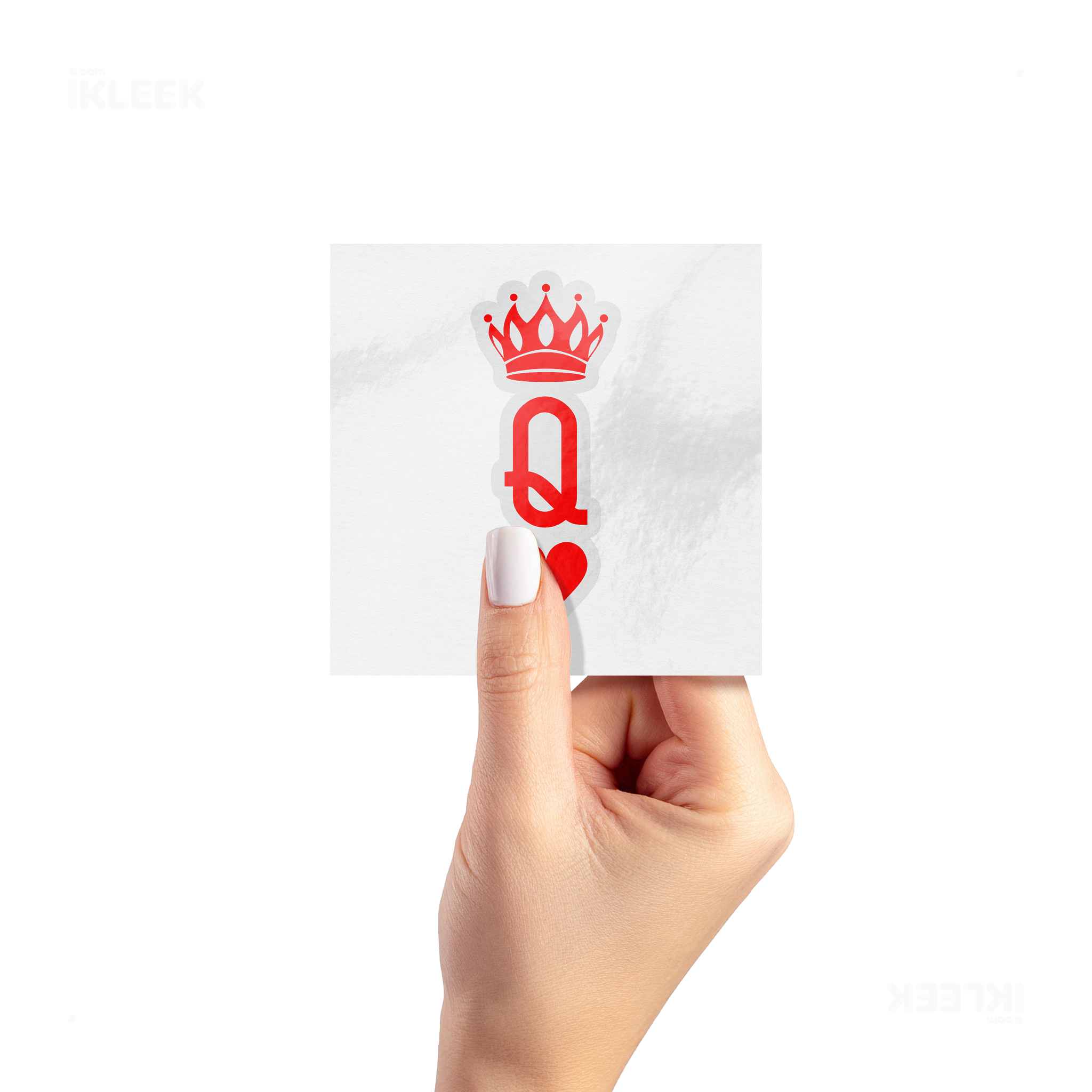 QueenOfHearts Kiss Cut Sticker 02 Clear
