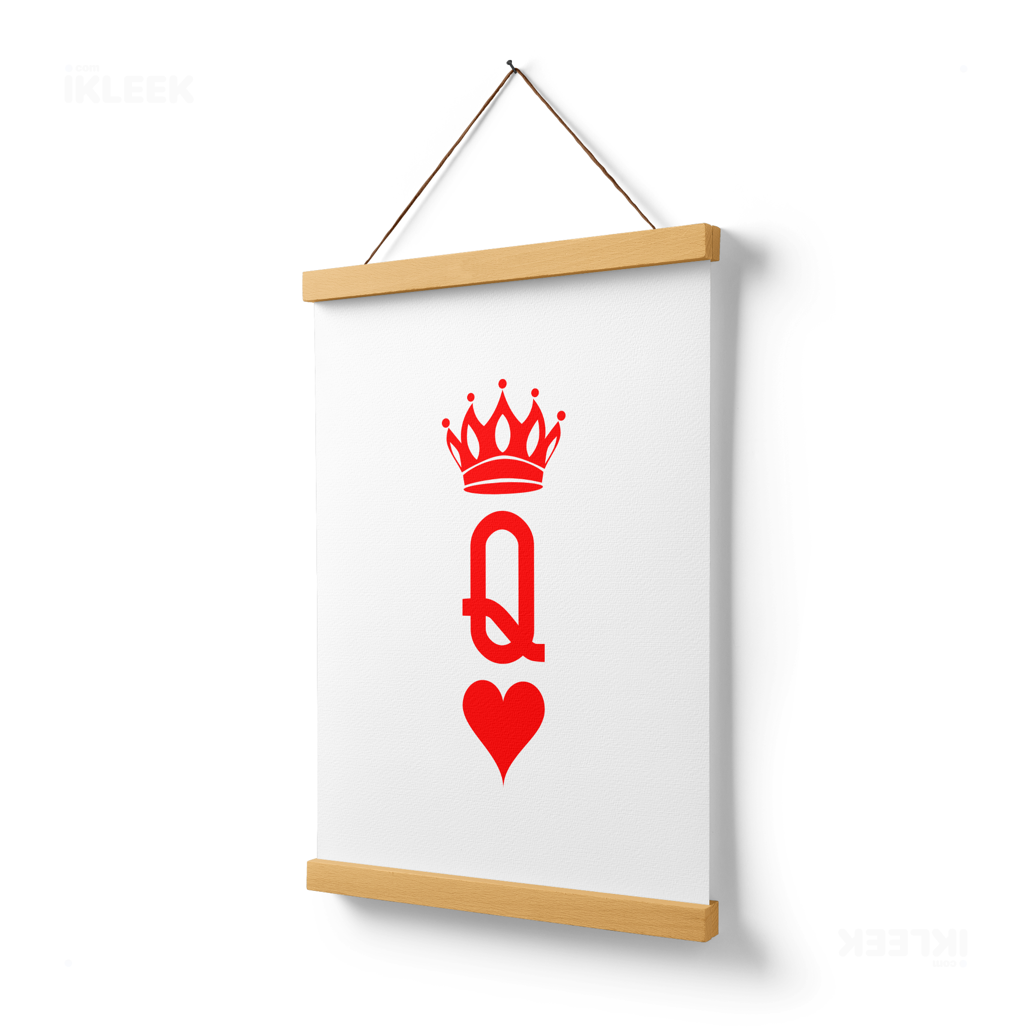 QueenOfHearts Magnetic Hanger Poster 03 Natural Wood