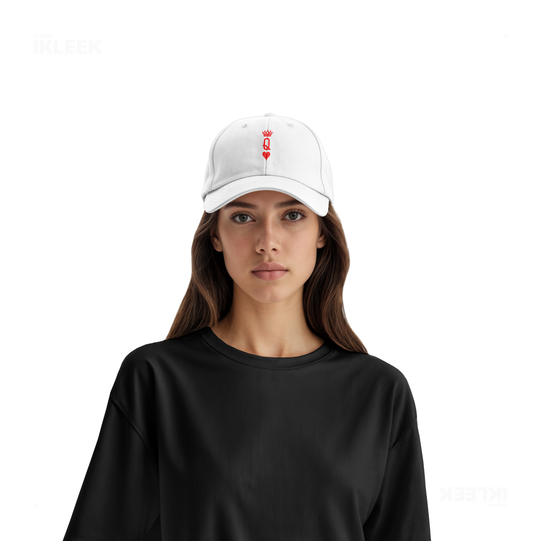 QueenOfHearts Snapback Caps 07 White DTF