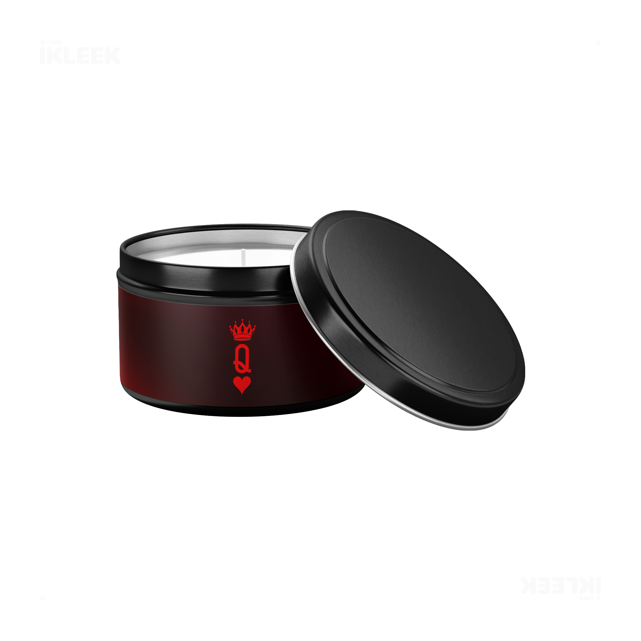 QueenOfHearts Tin Candle 03 Black