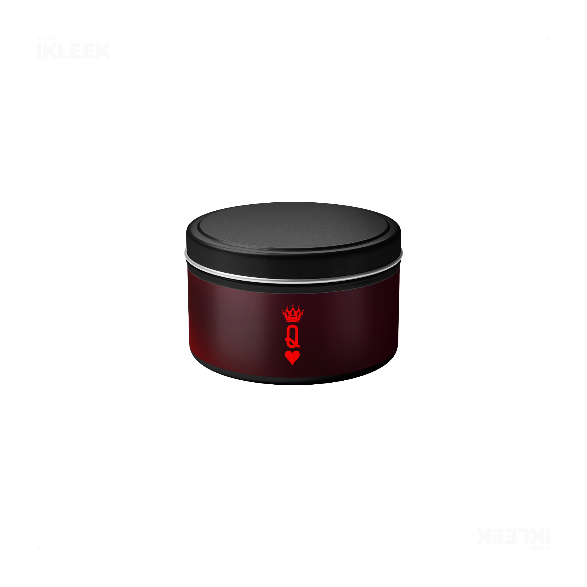 QueenOfHearts Tin Candle 04 Black