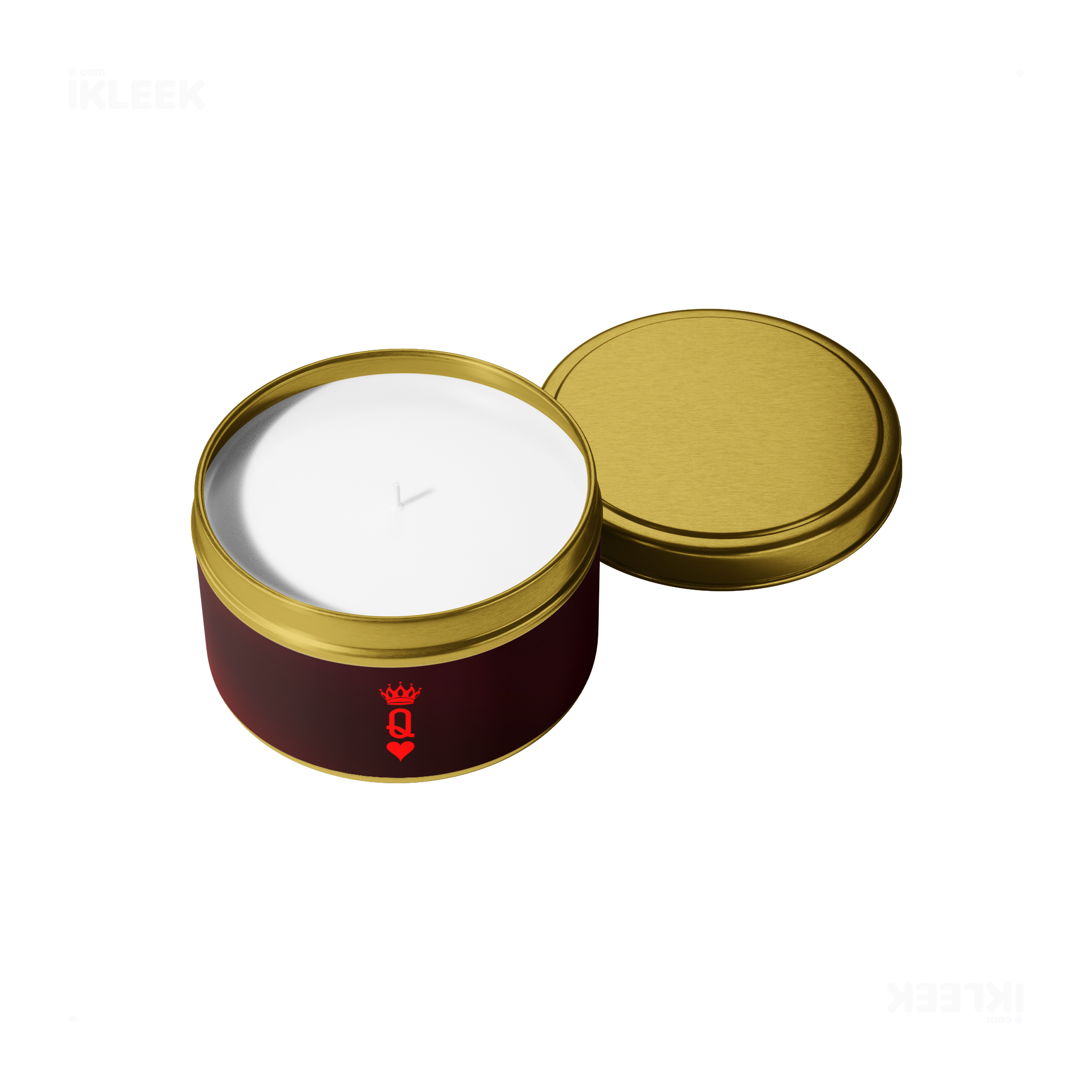 QueenOfHearts Tin Candle 05 Gold