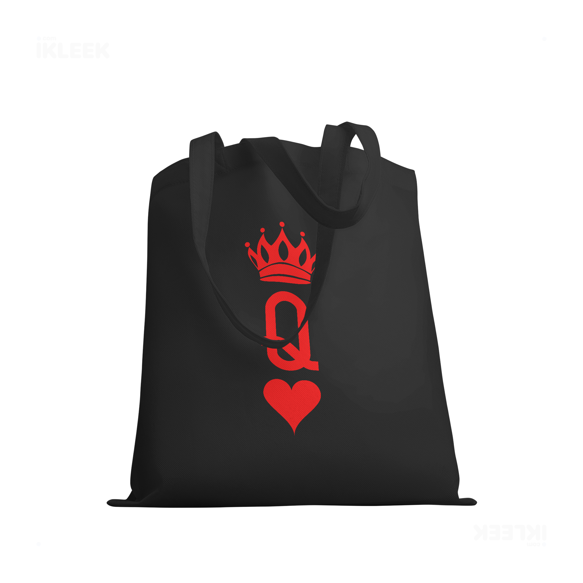QueenOfHearts Tote Bags 03 Black