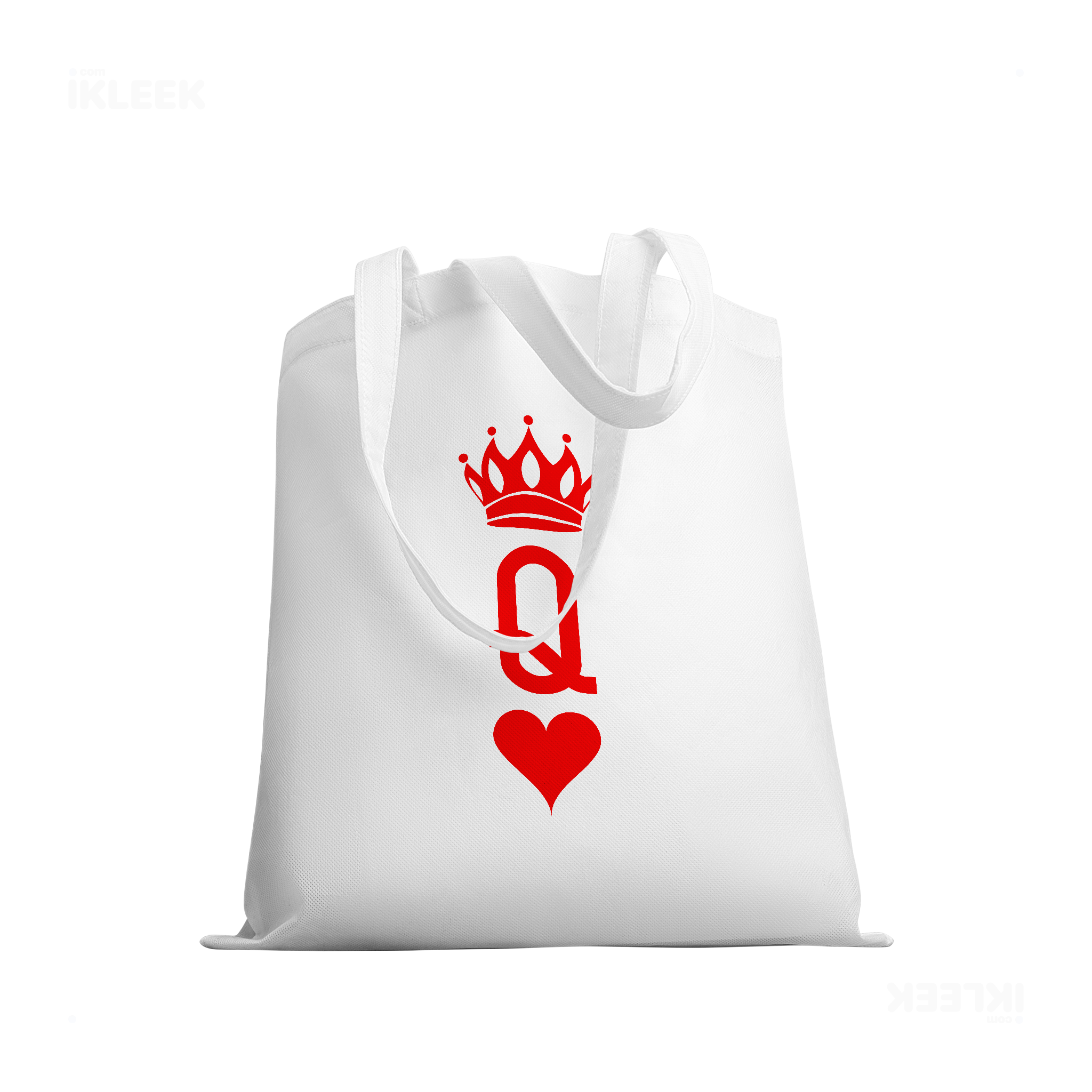QueenOfHearts Tote Bags 03 White