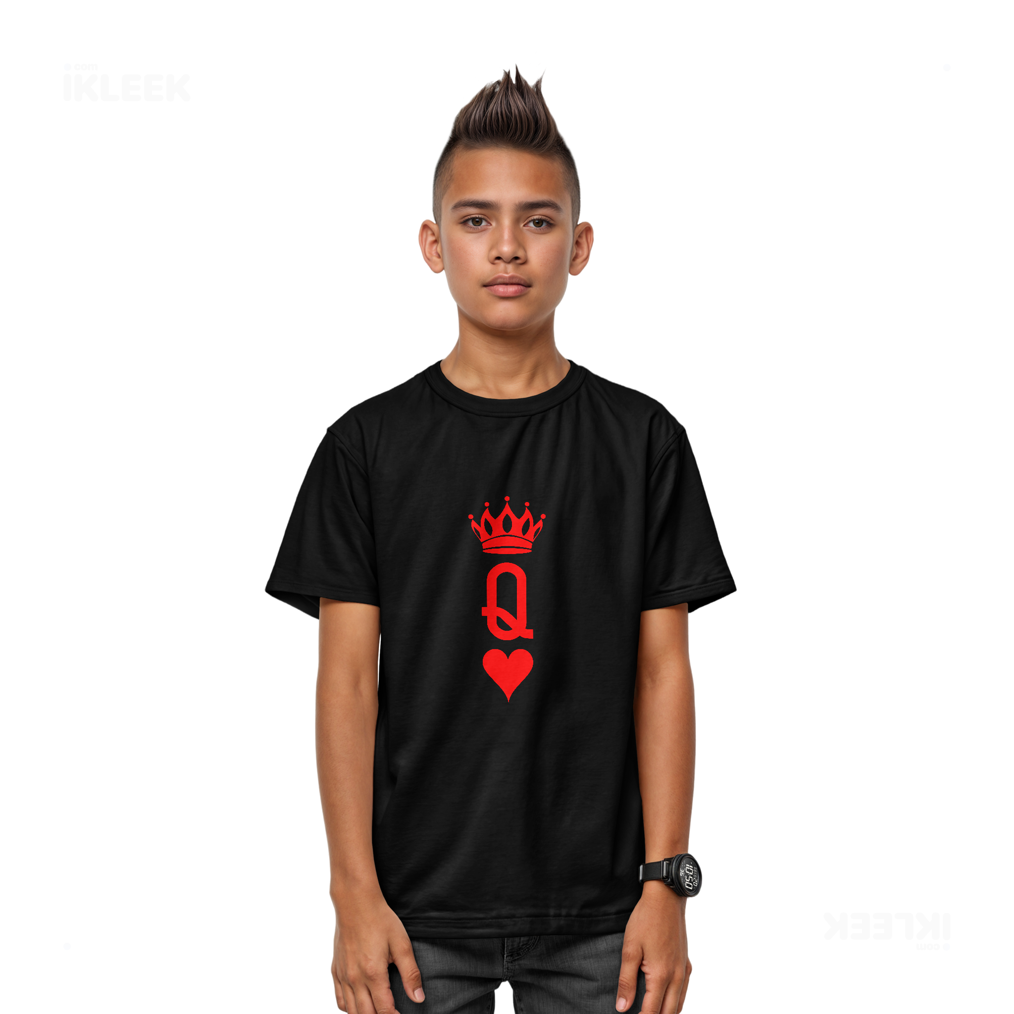 QueenOfHearts Youth T Shirt 03 Black