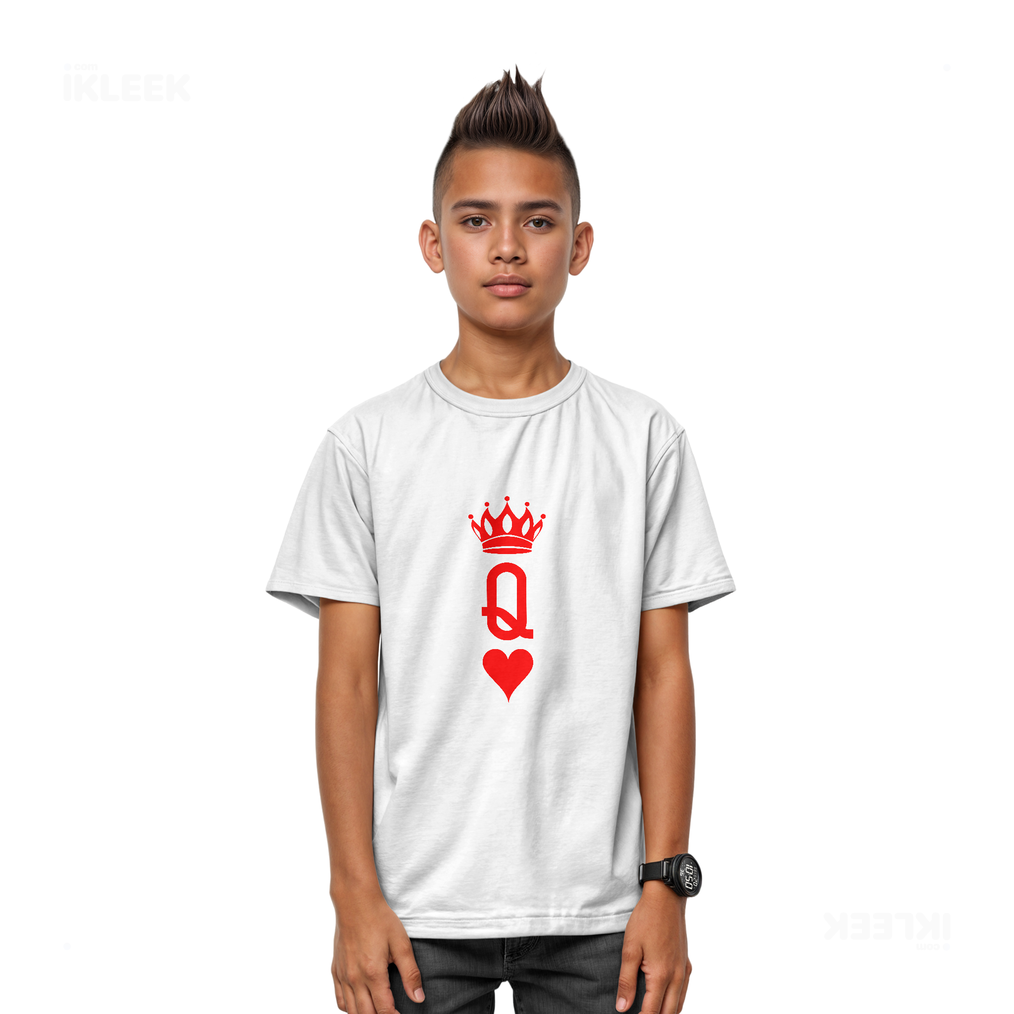 QueenOfHearts Youth T Shirt 03 White