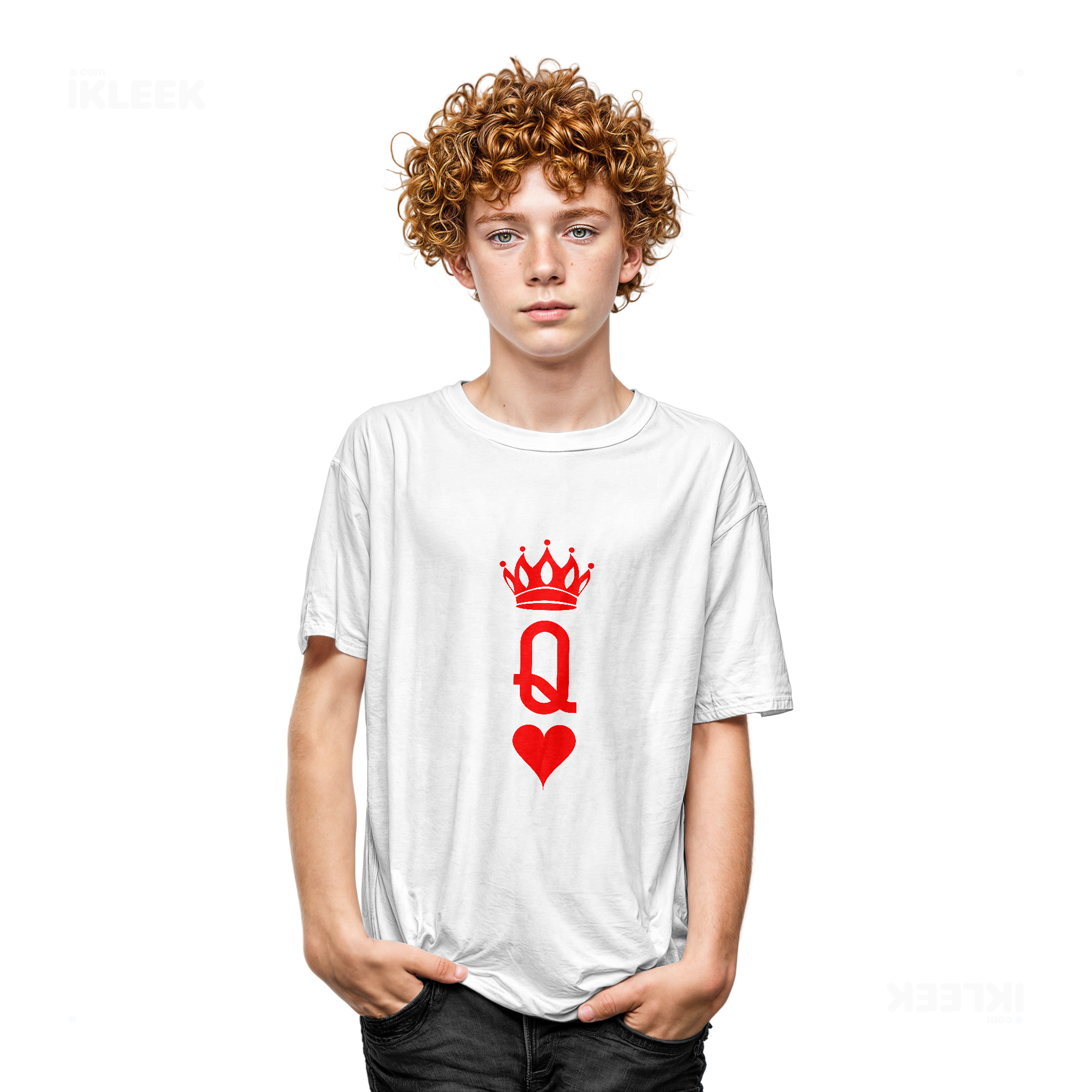 QueenOfHearts Youth T Shirt 05 White