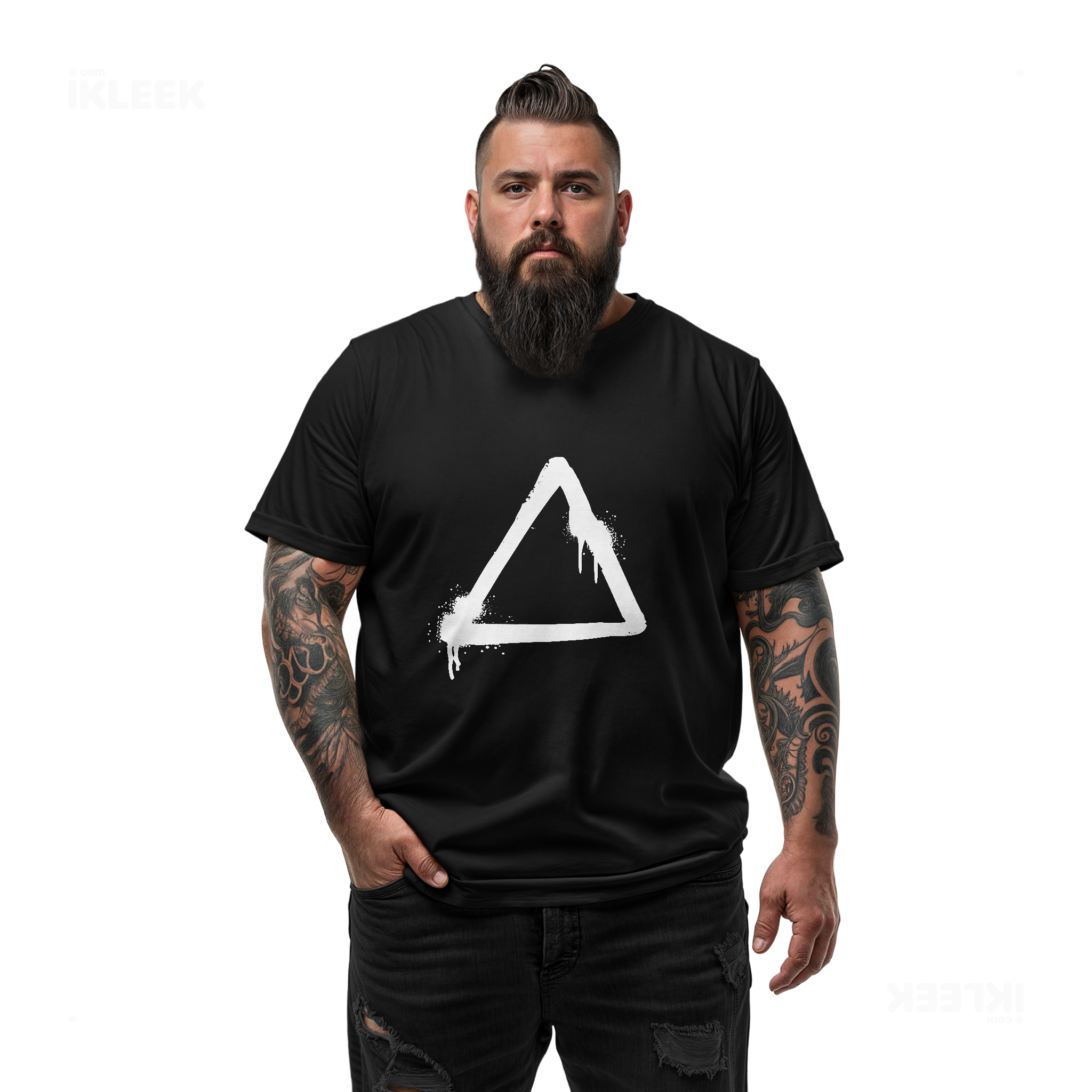 RisingTriangle Adult T Shirt 05 Black
