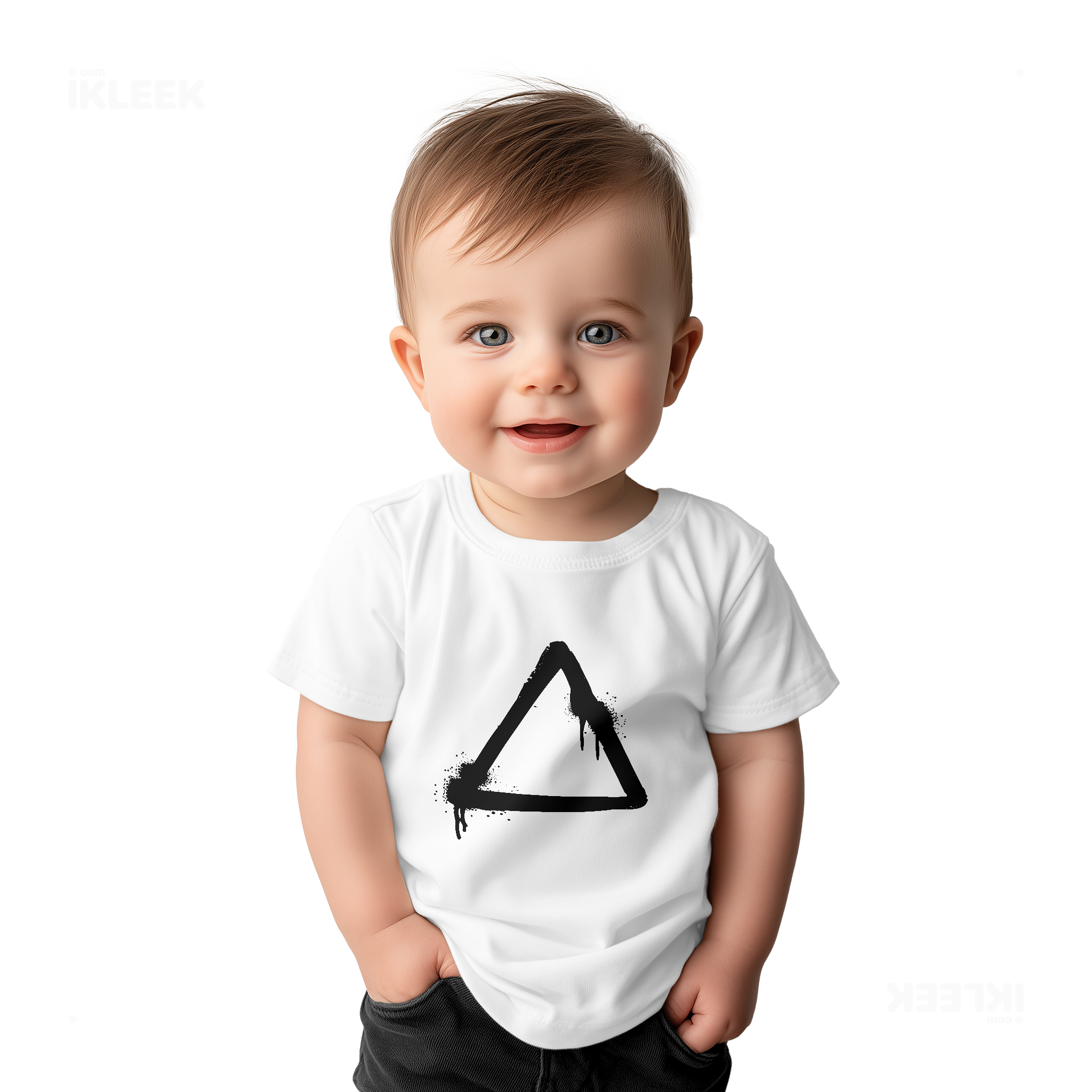 RisingTriangle Baby T Shirt 03 White