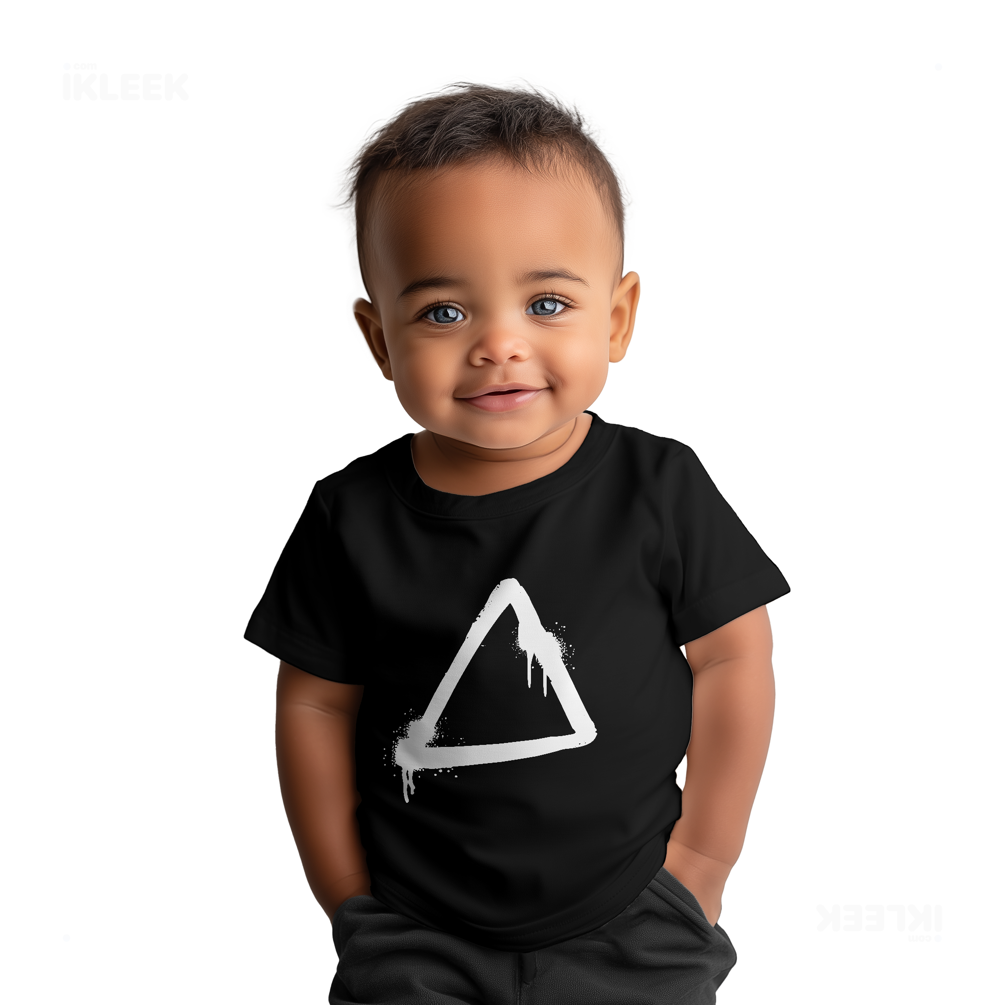 RisingTriangle Baby T Shirt 05 Black