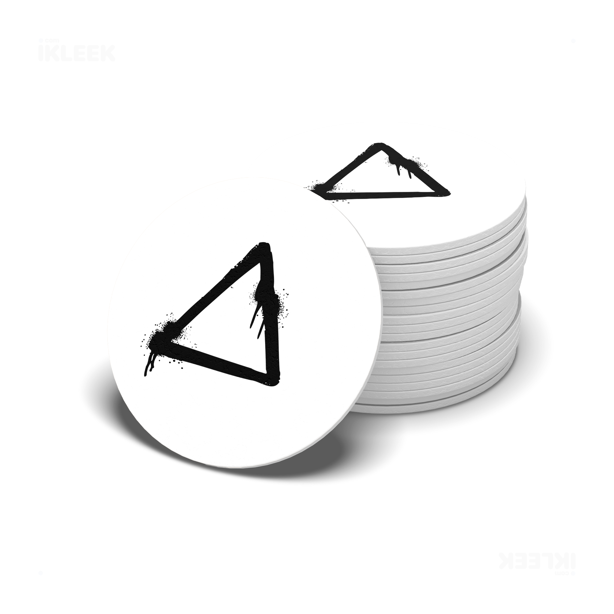 RisingTriangle Ceramic Coaster 06 Round