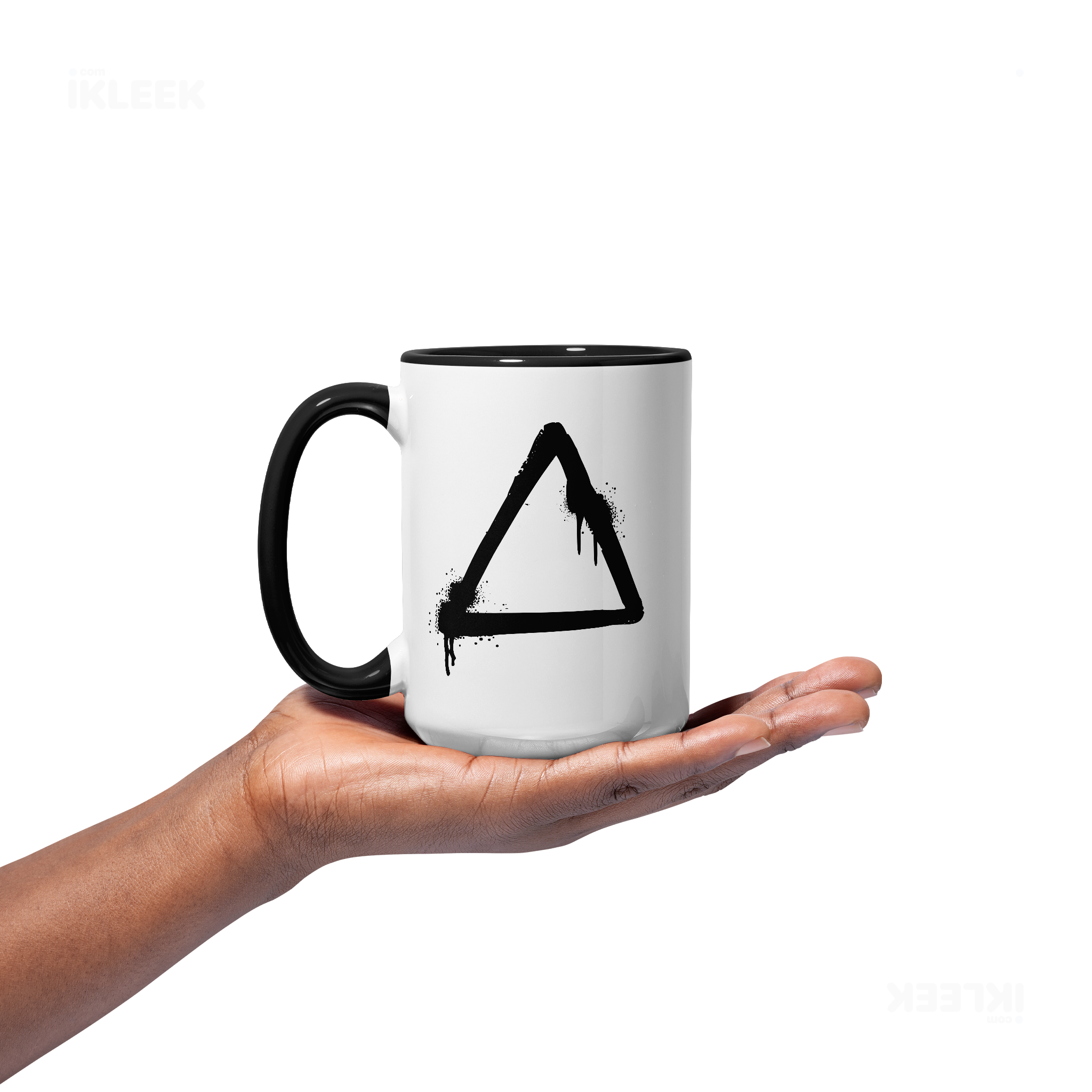 RisingTriangle Ceramic Mug 03 White Black