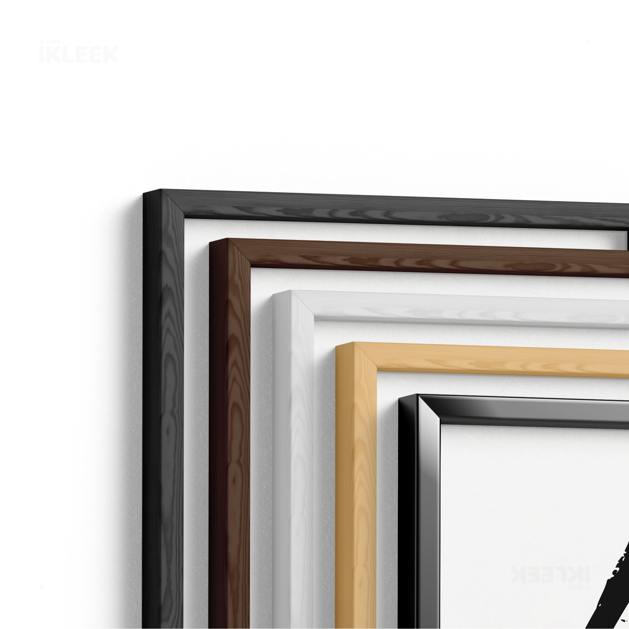 RisingTriangle Framed Poster 02 Natural Wood