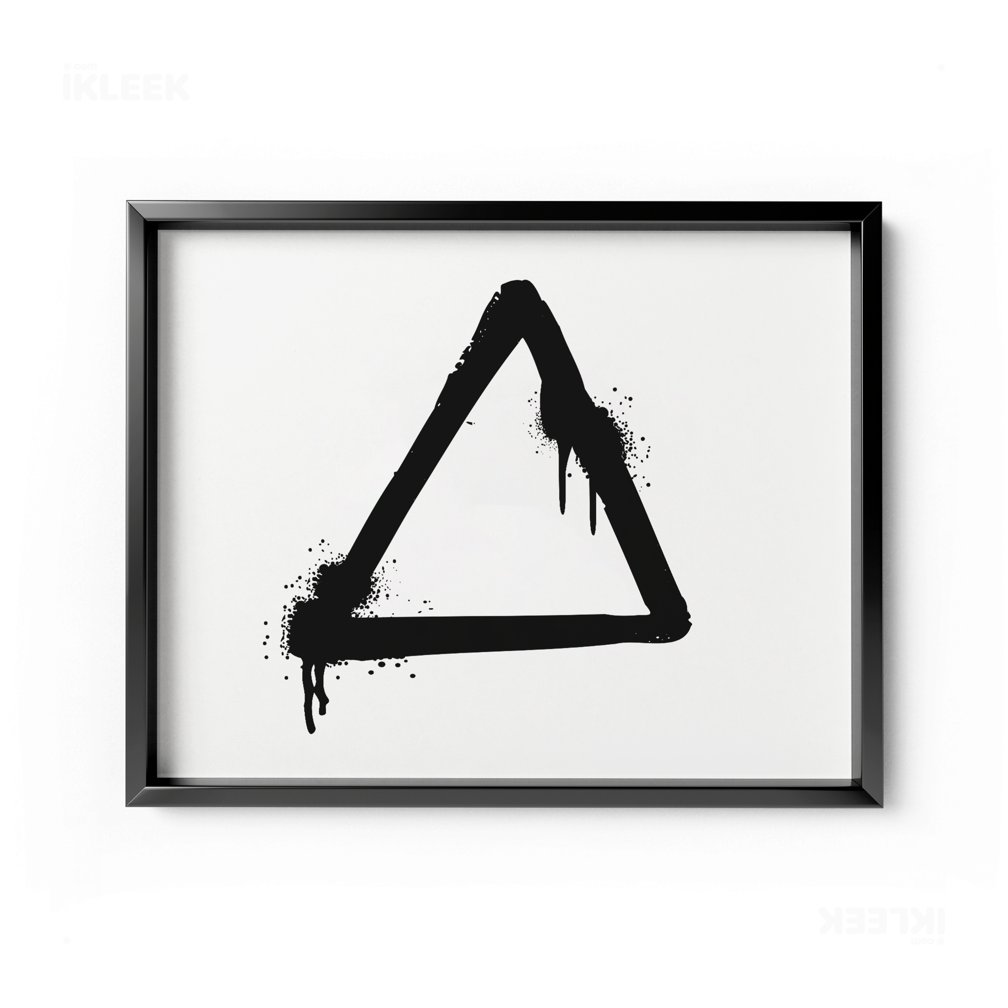 RisingTriangle Framed Poster 03 Black Aluminum