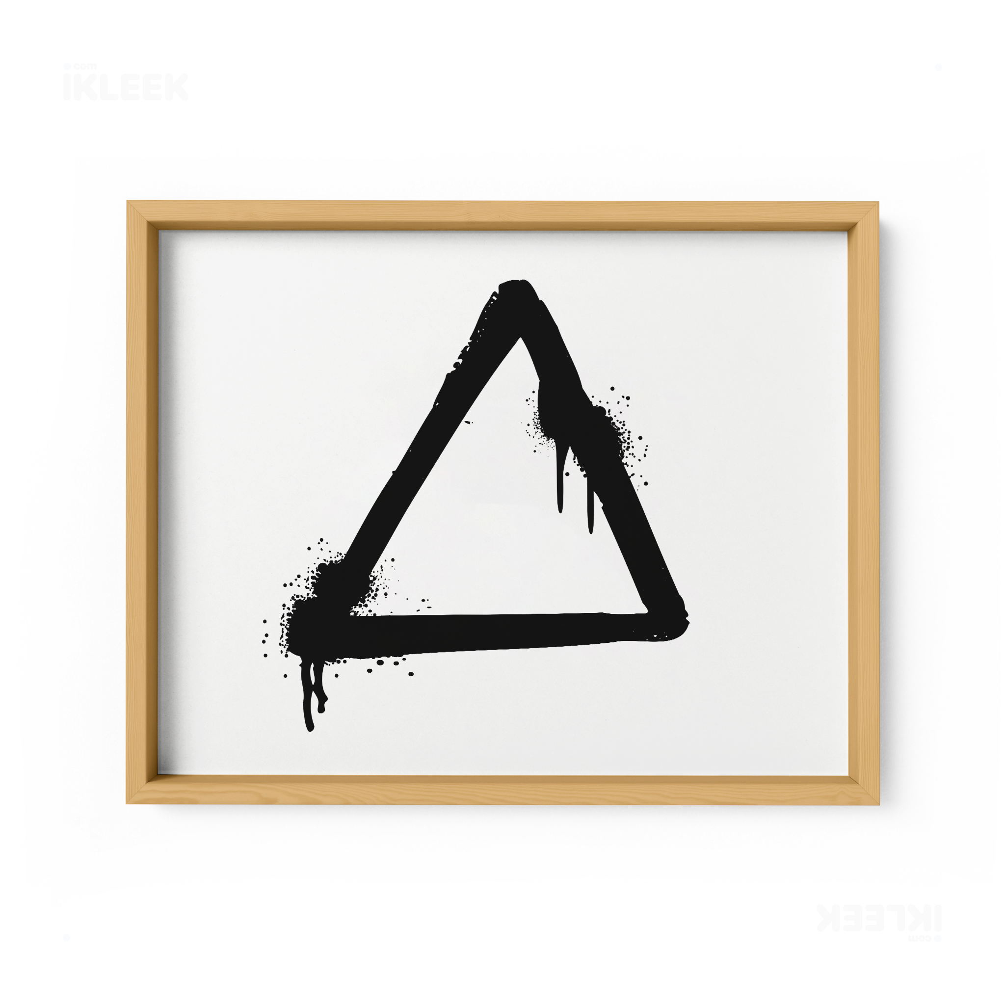 RisingTriangle Framed Poster 03 Natural Wood