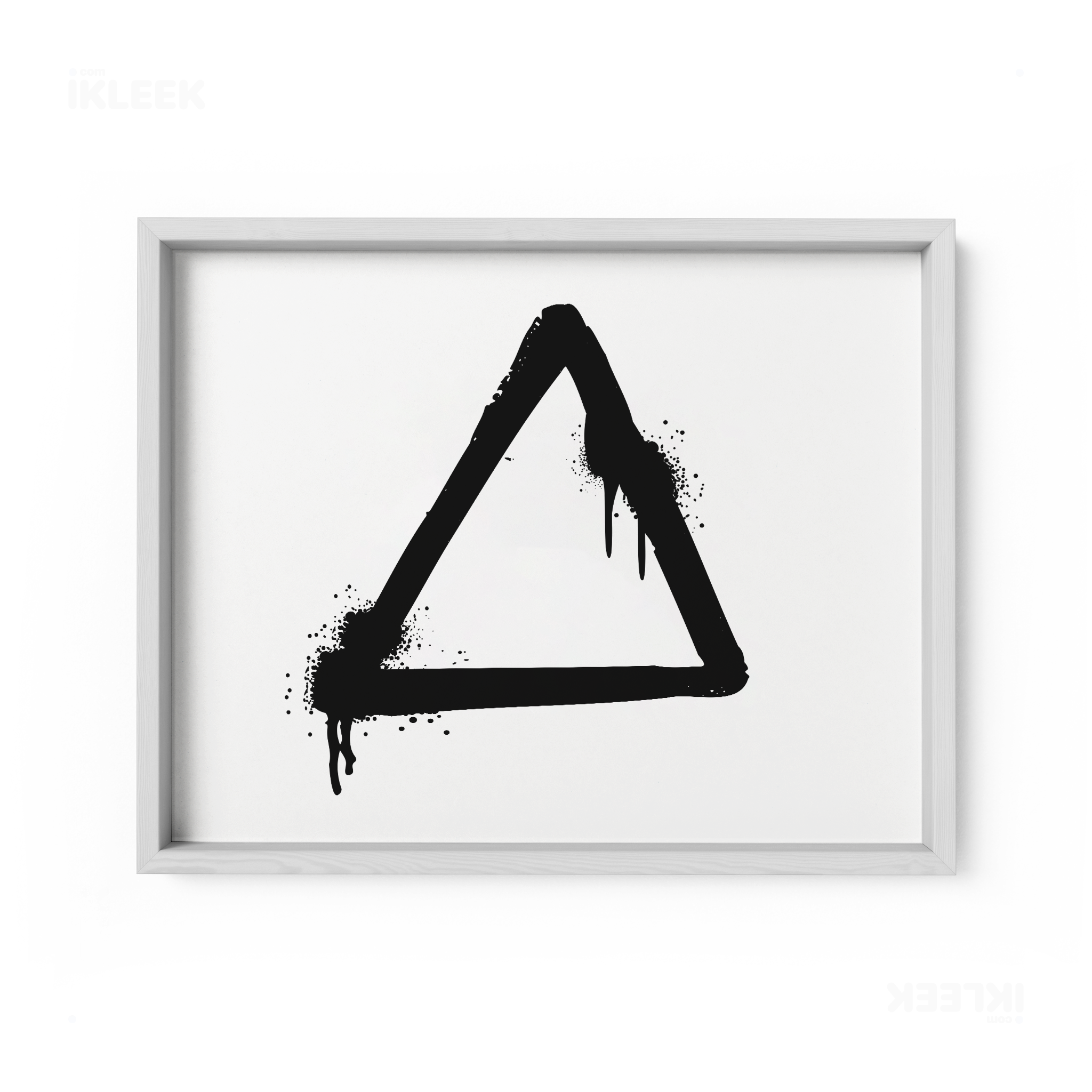 RisingTriangle Framed Poster 03 White Wood