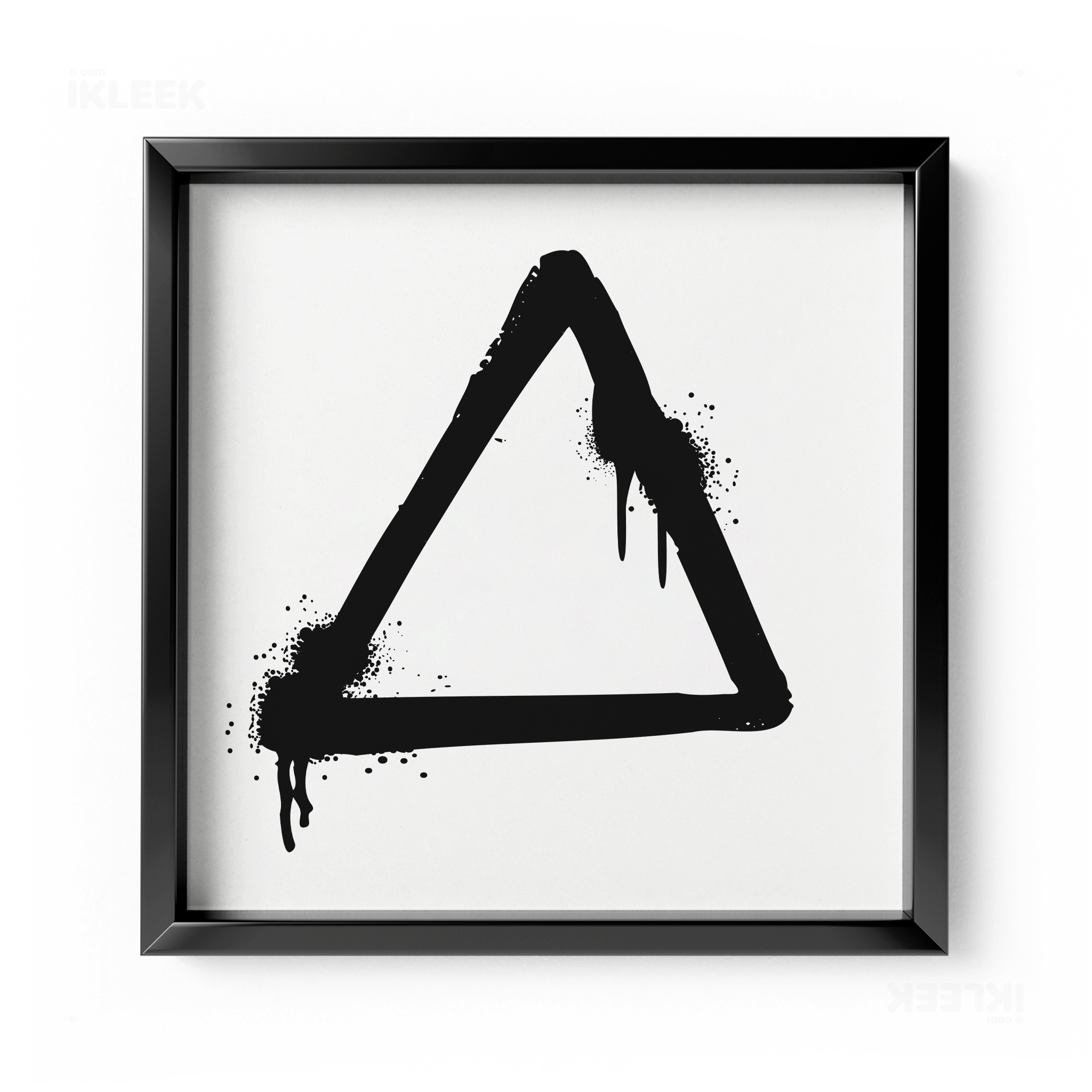 RisingTriangle Framed Poster 04 Black Aluminum