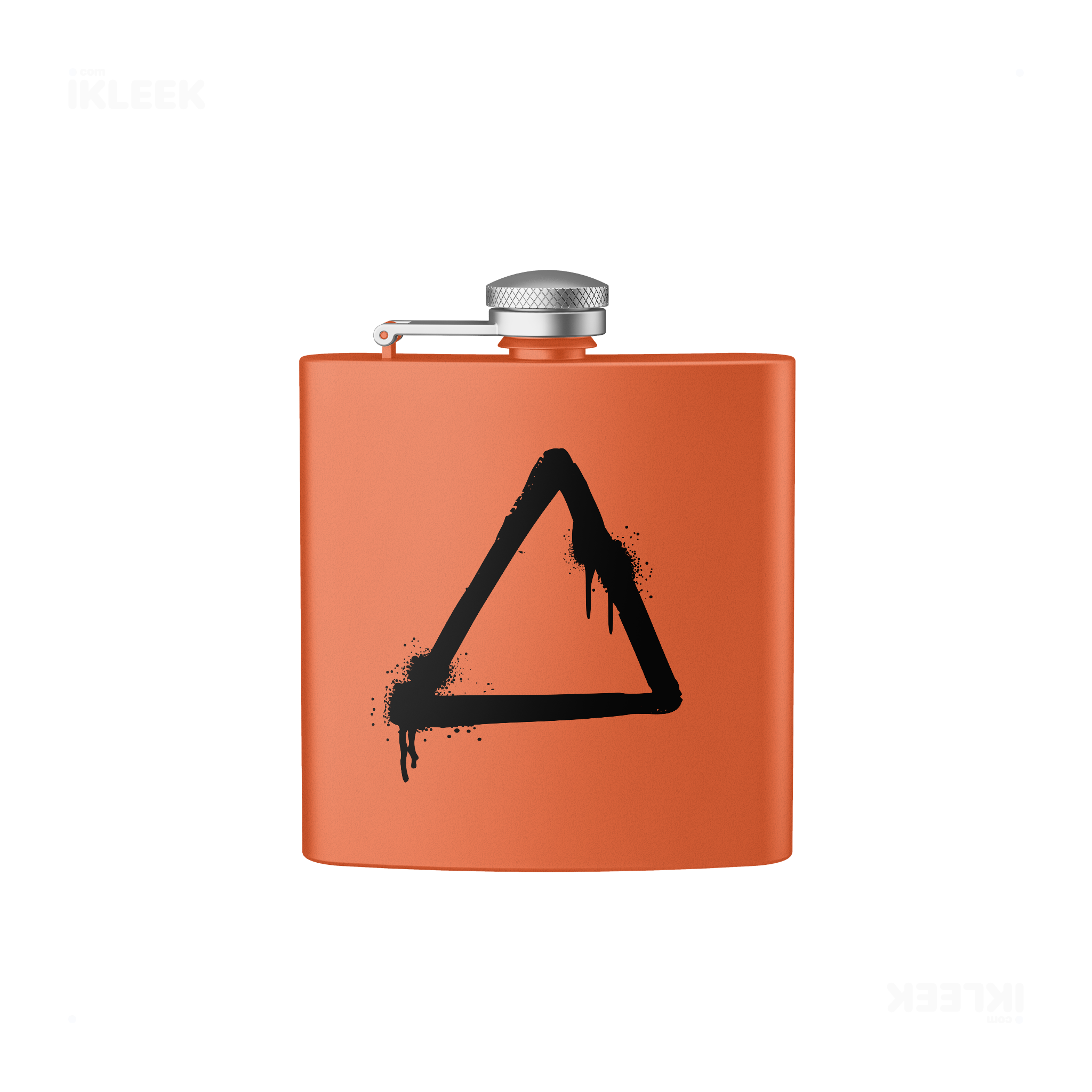 RisingTriangle Hip Flasks 01 Orange