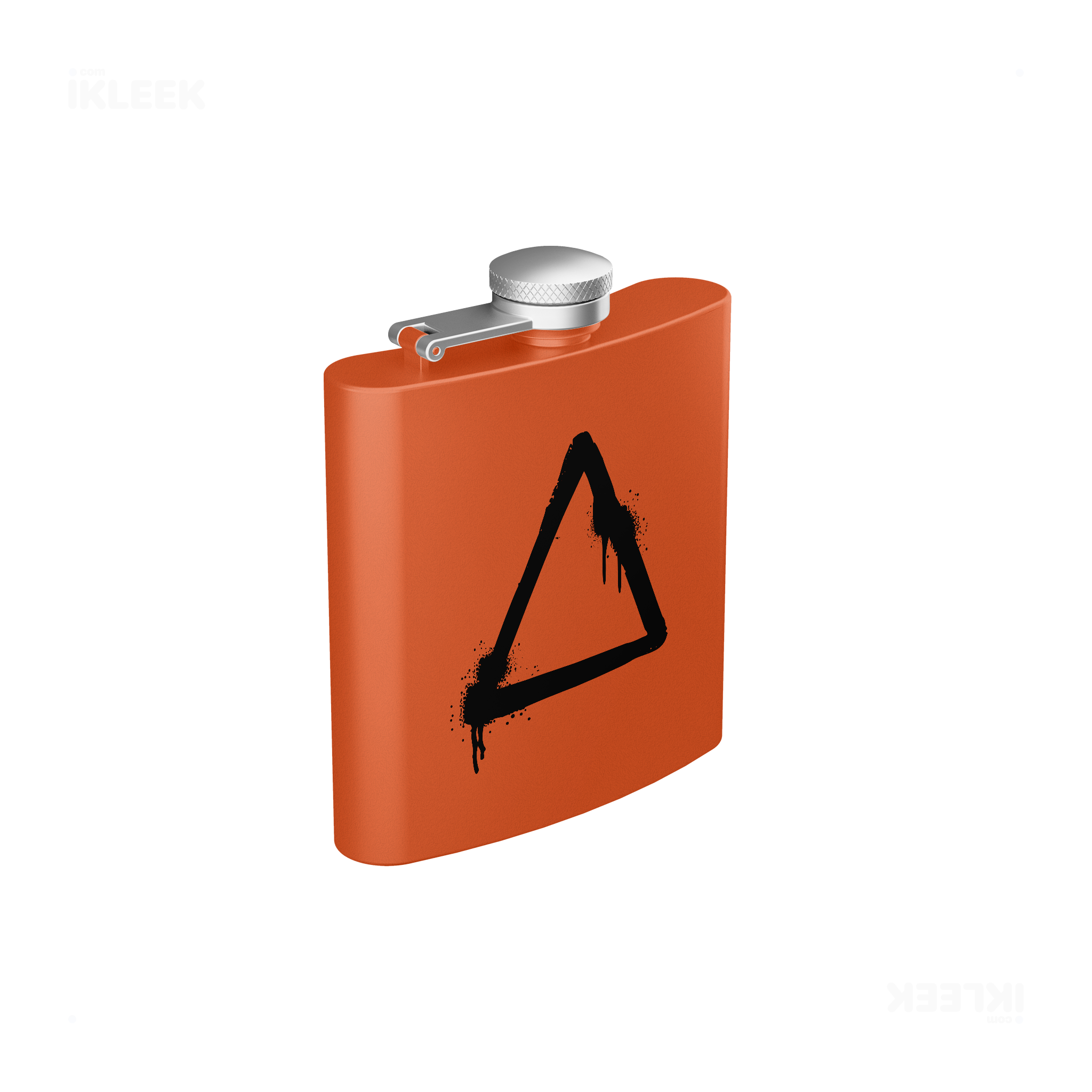 RisingTriangle Hip Flasks 03 Orange