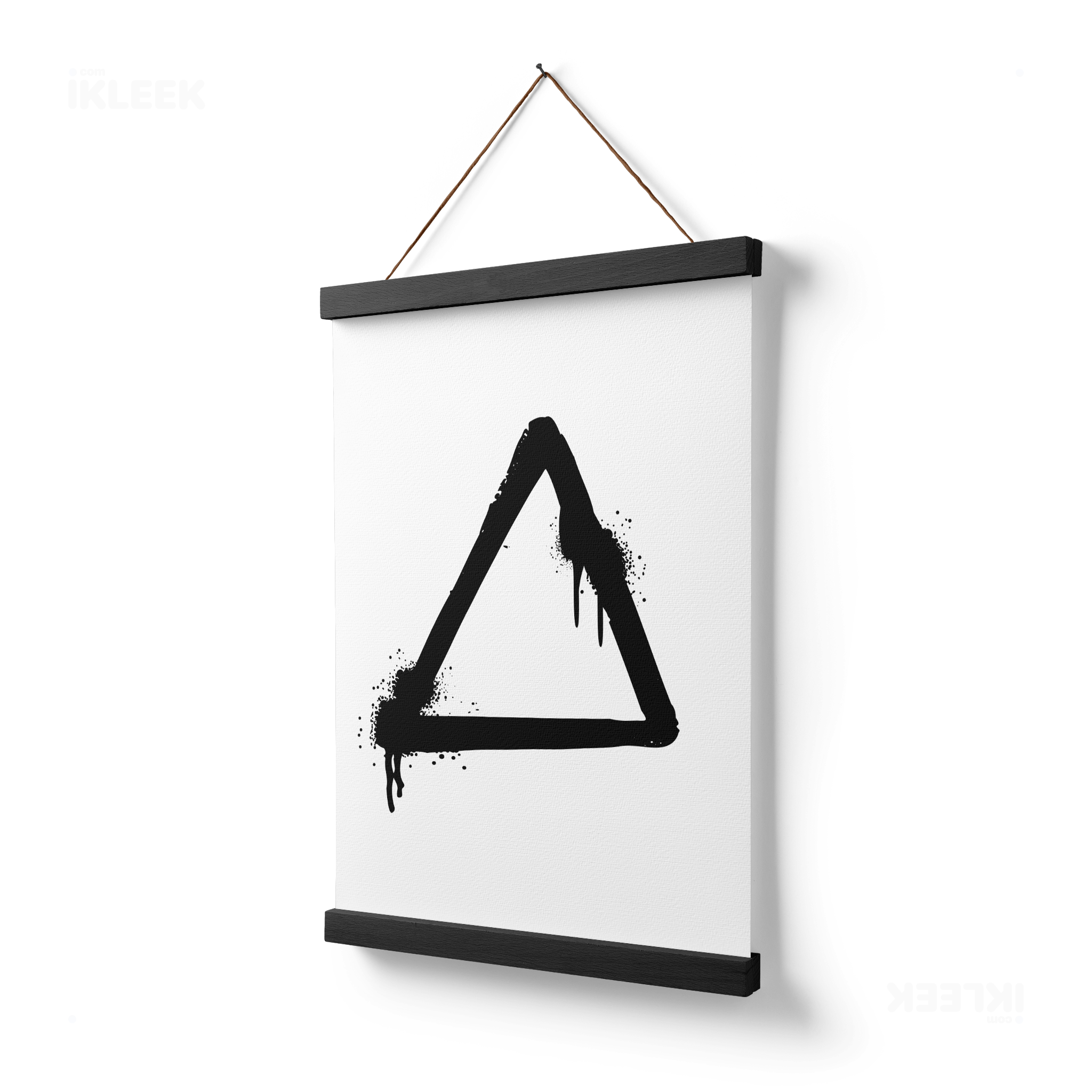 RisingTriangle Magnetic Hanger Poster 03 Black Wood