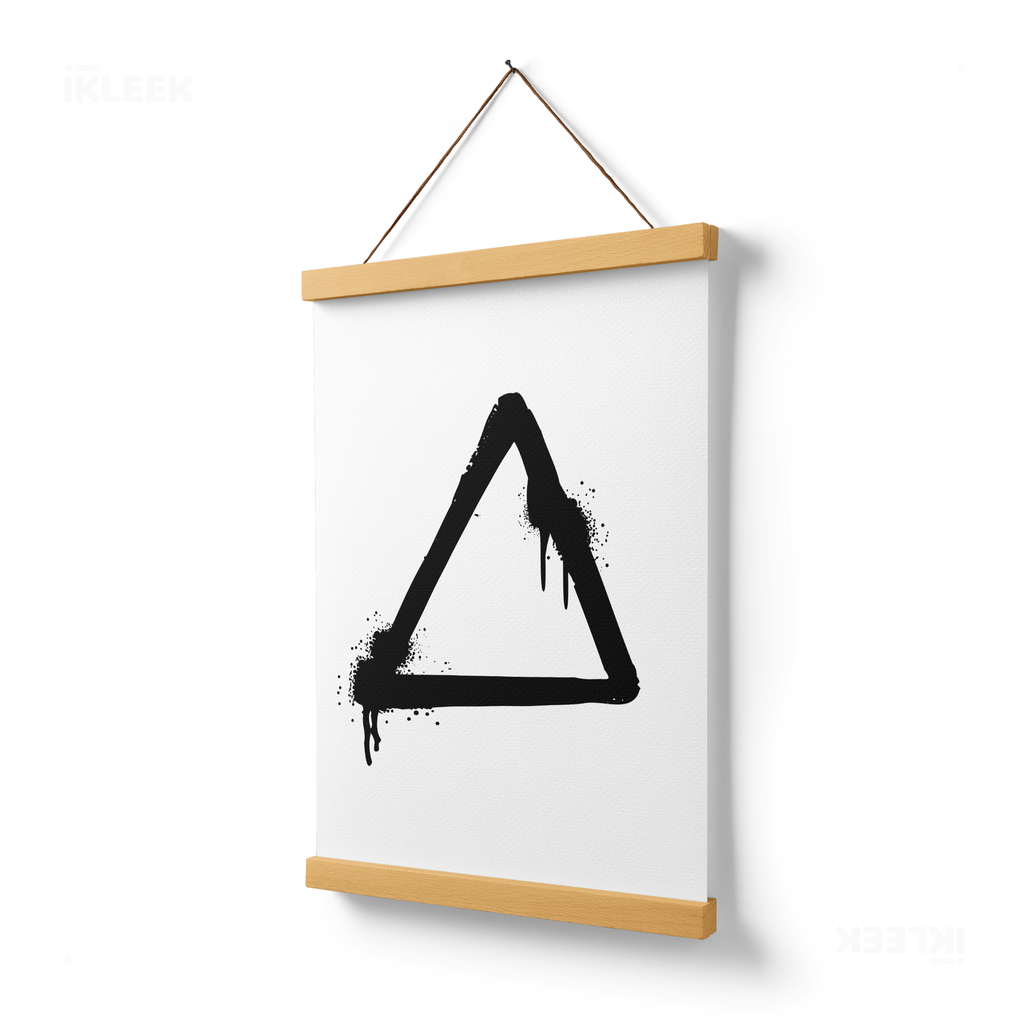 RisingTriangle Magnetic Hanger Poster 03 Natural Wood