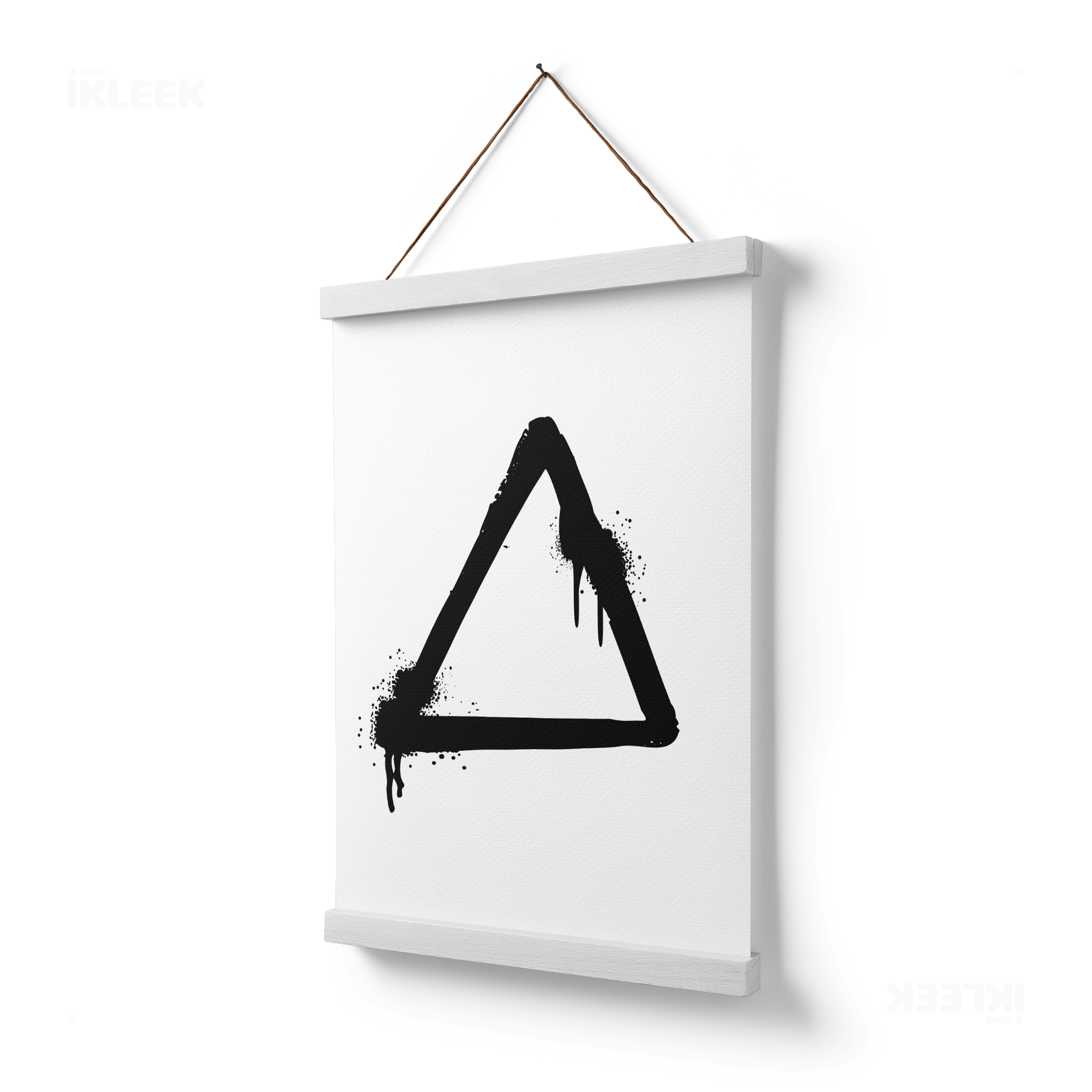 RisingTriangle Magnetic Hanger Poster 03 White Wood