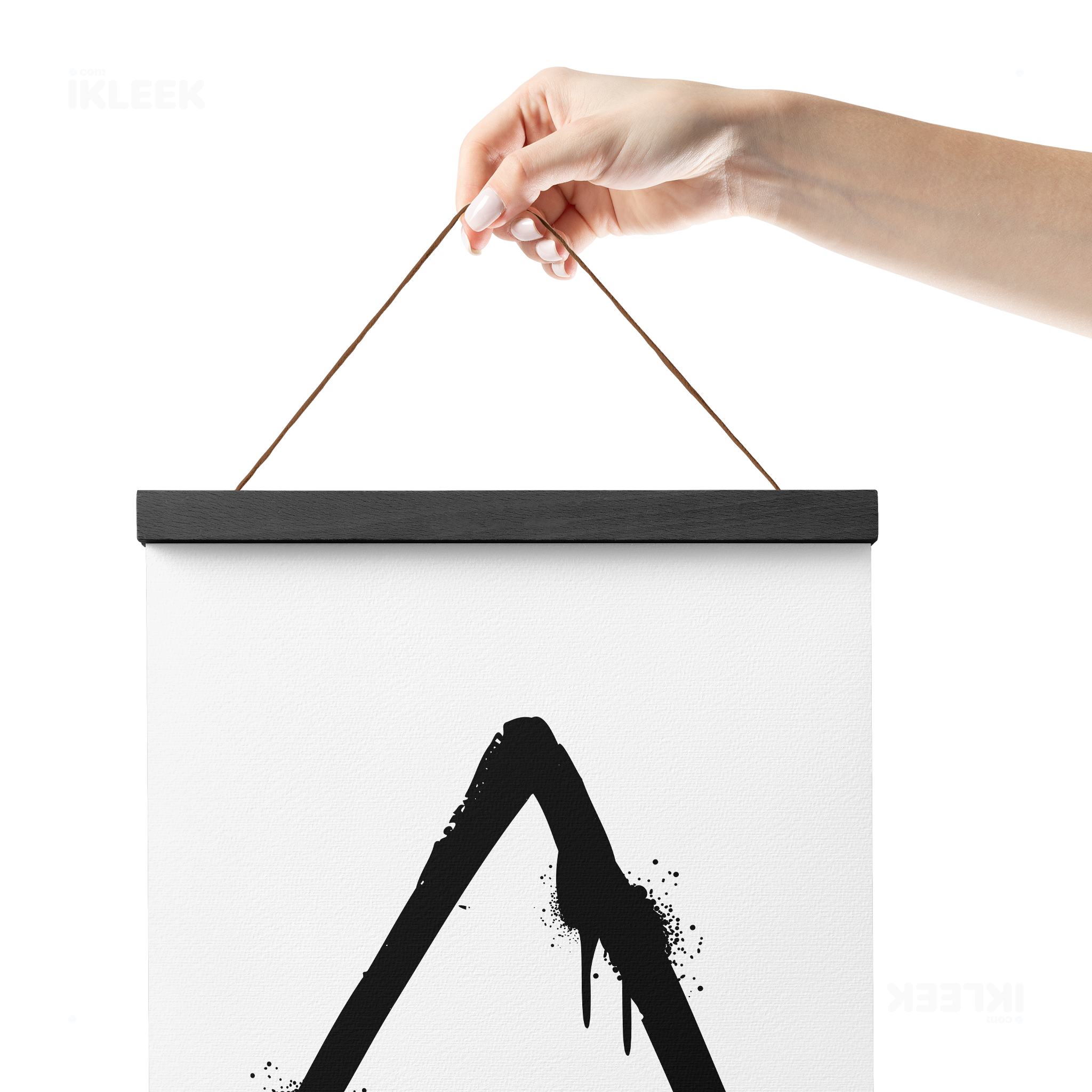 RisingTriangle Magnetic Hanger Poster 05 Black Wood
