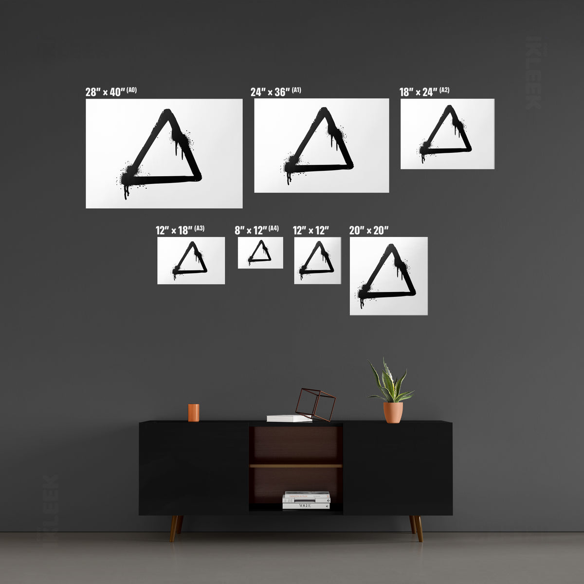 RisingTriangle Metallic Print 06 Brushed Aluminum