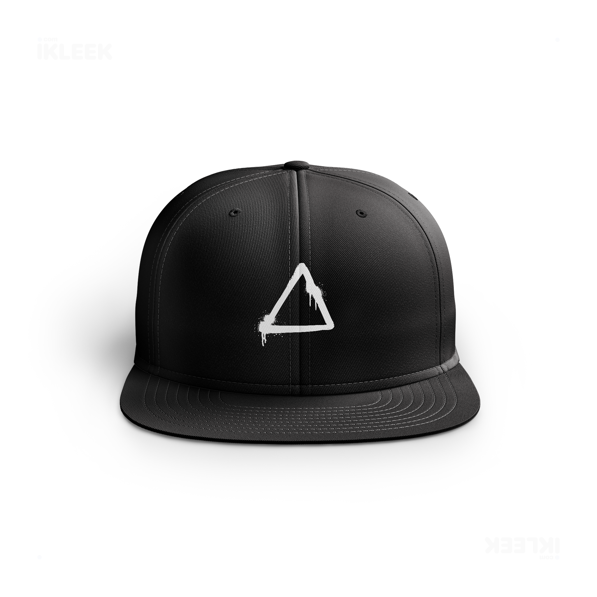 RisingTriangle Snapback Caps 01 Black DTF