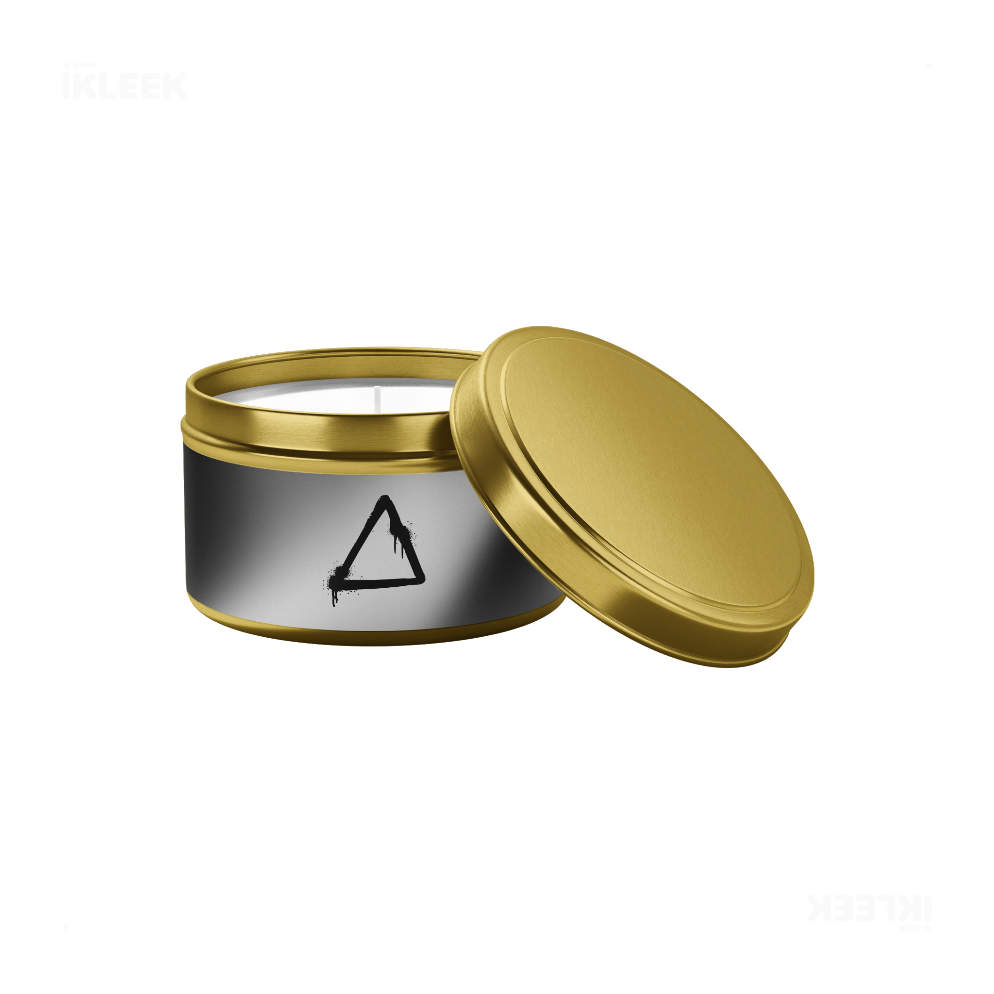 RisingTriangle Tin Candle 03 Gold