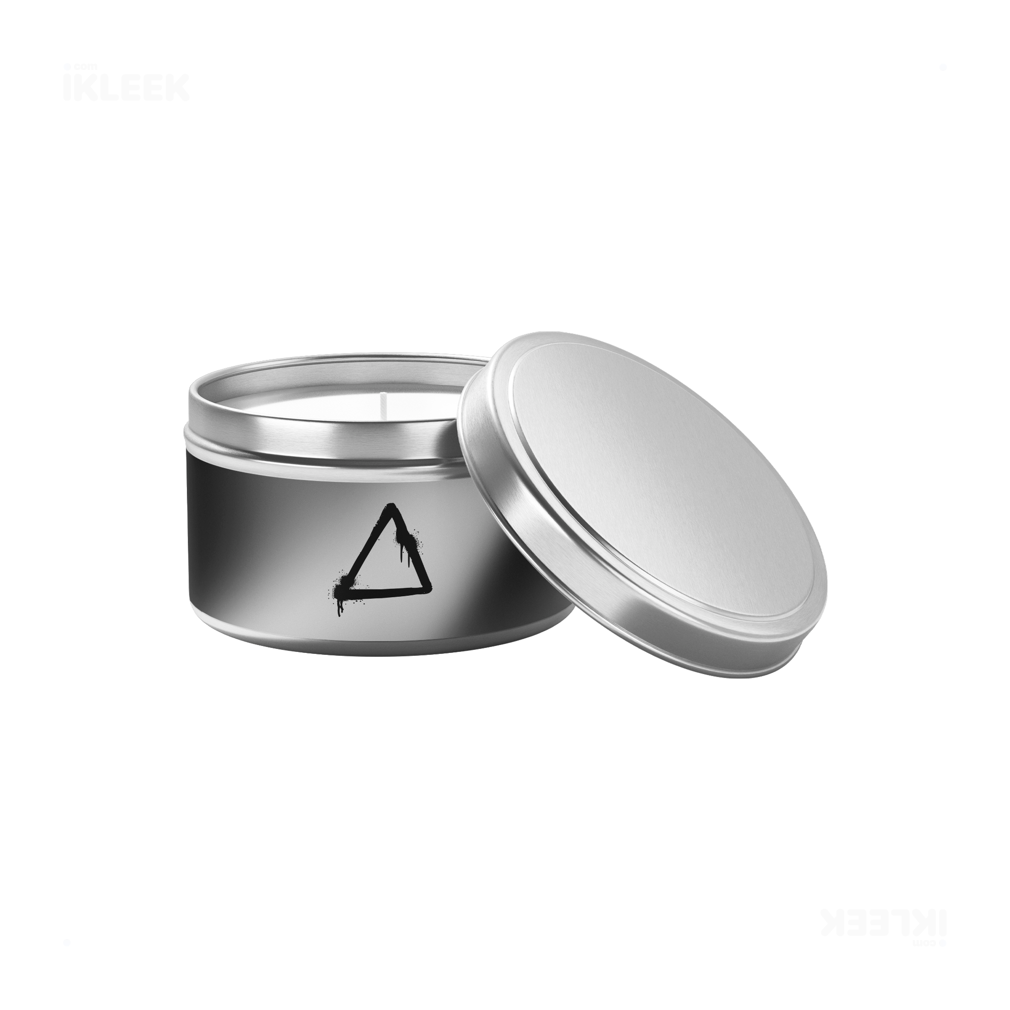 RisingTriangle Tin Candle 03 Silver