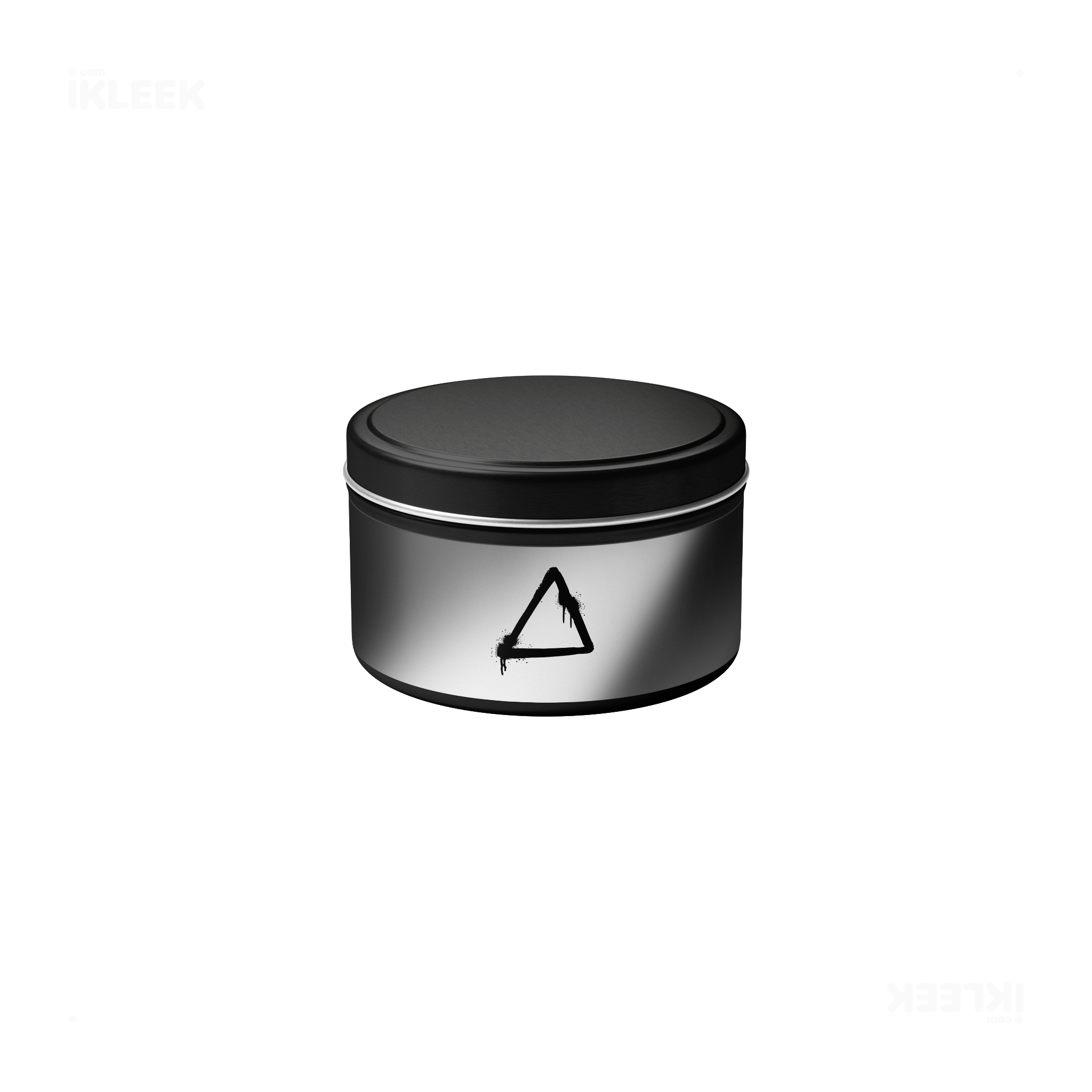 RisingTriangle Tin Candle 04 Black