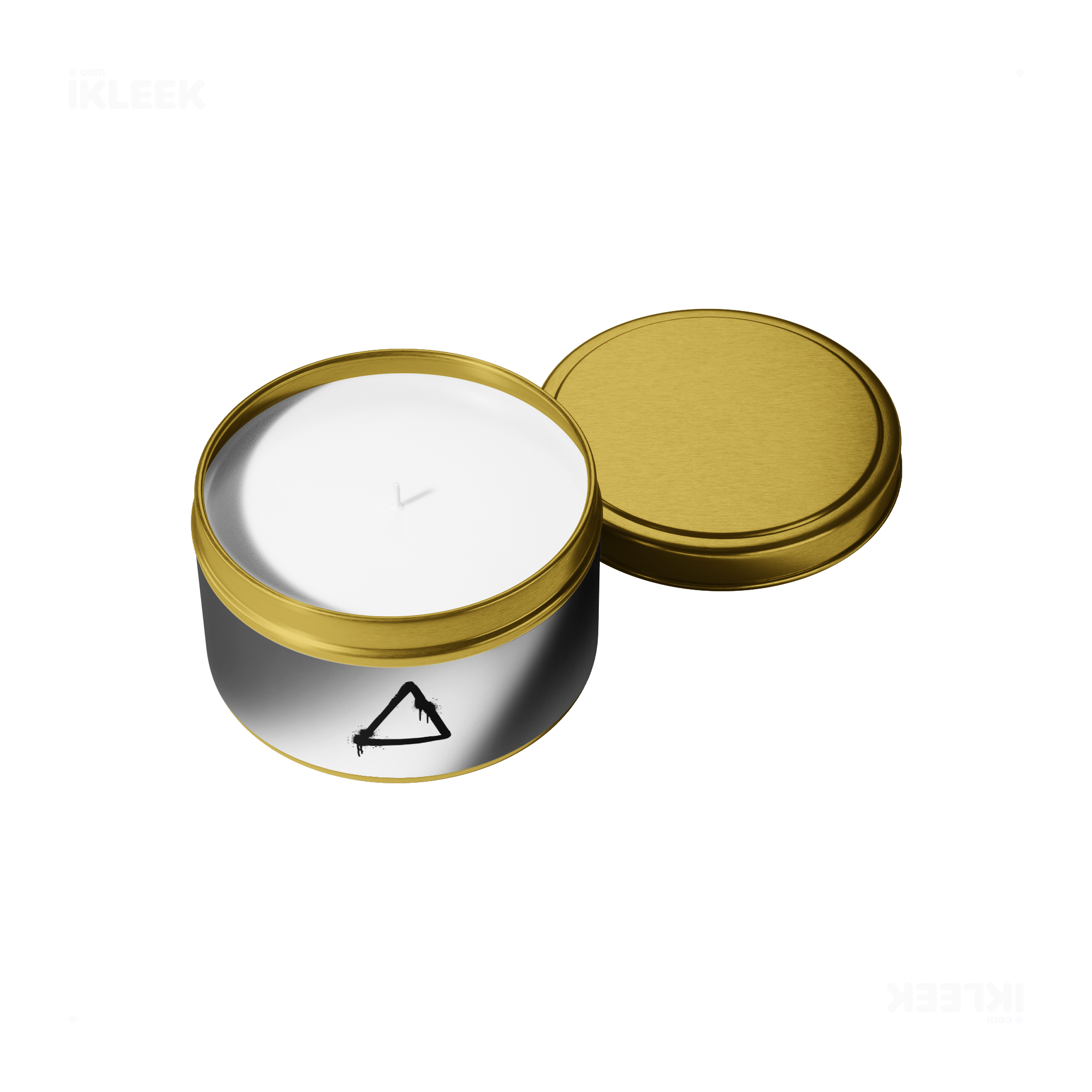 RisingTriangle Tin Candle 05 Gold