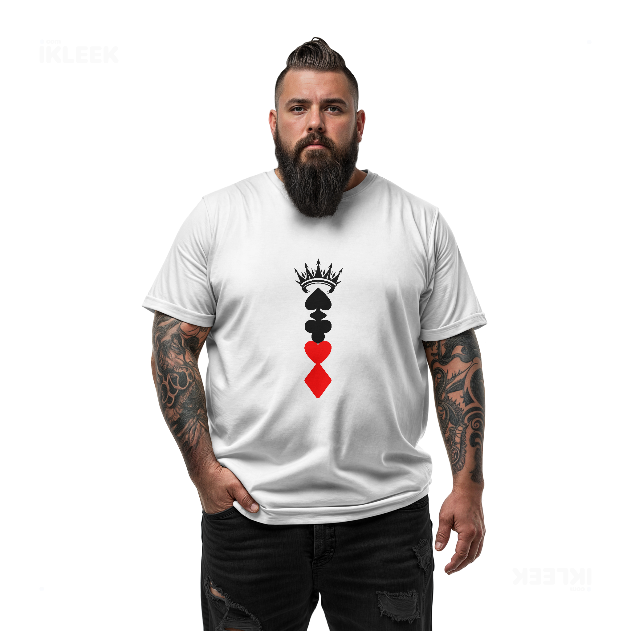 RoyalSuitStack Adult T Shirt 05 White