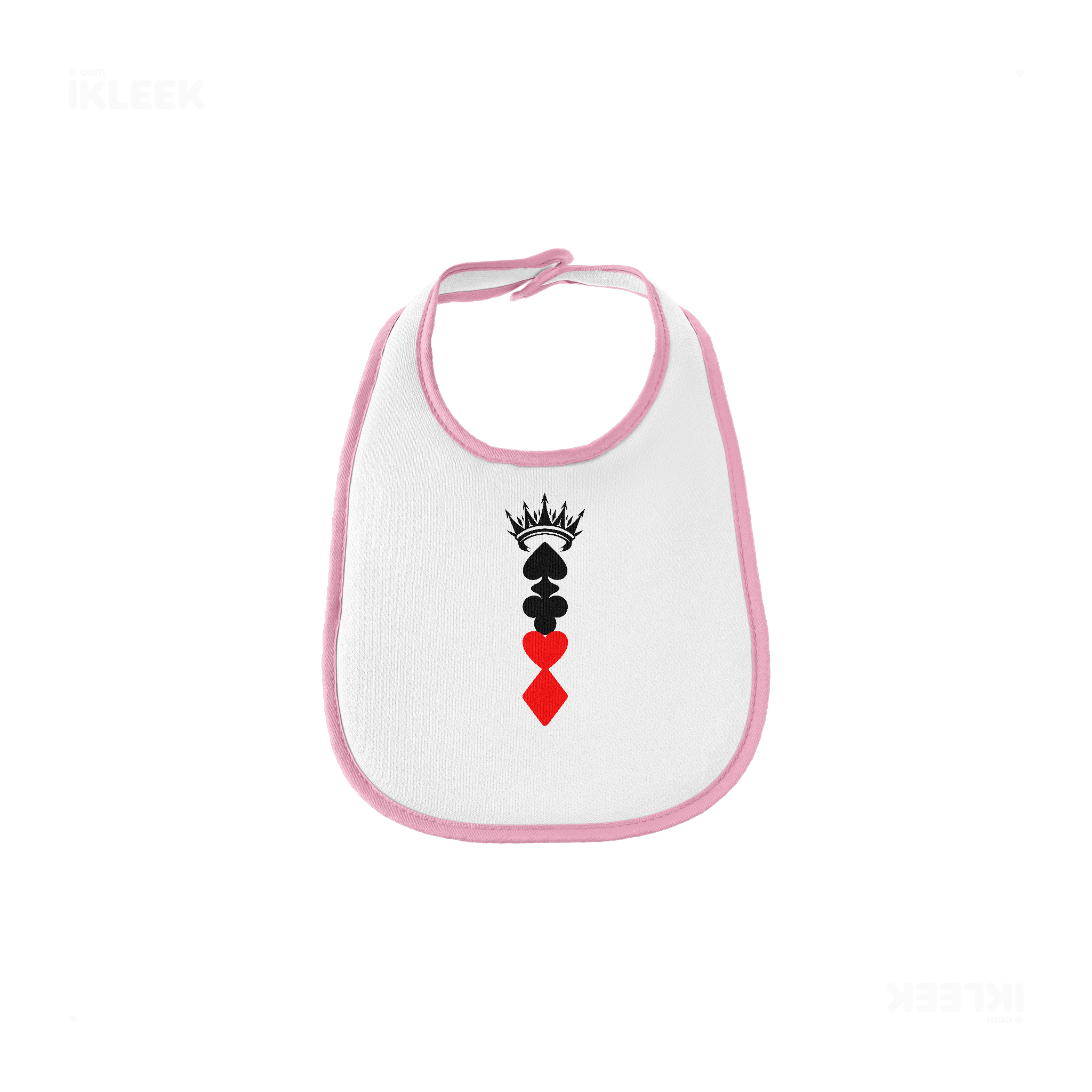 RoyalSuitStack Baby Bibs 01 White Pink