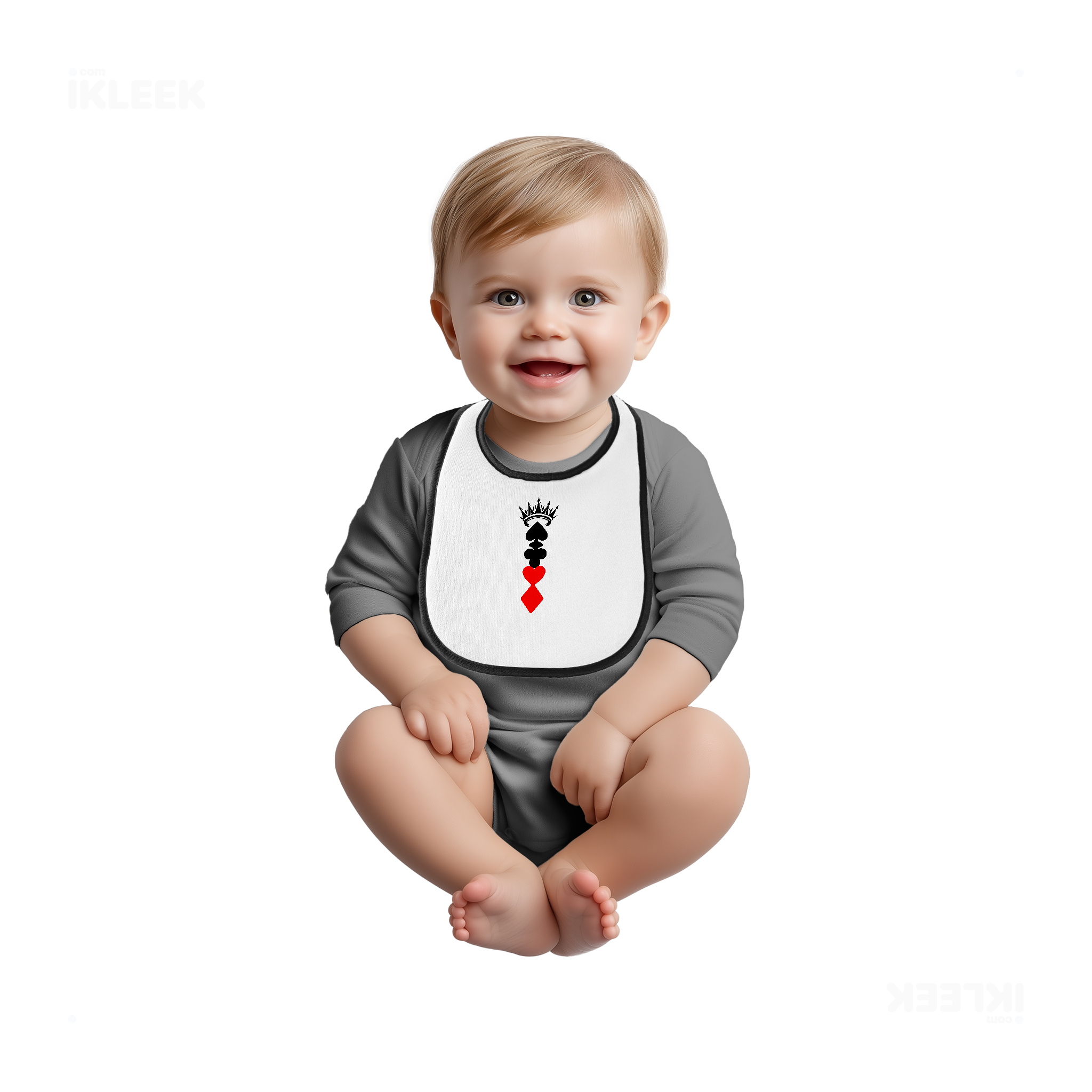 RoyalSuitStack Baby Bibs 03 White Black