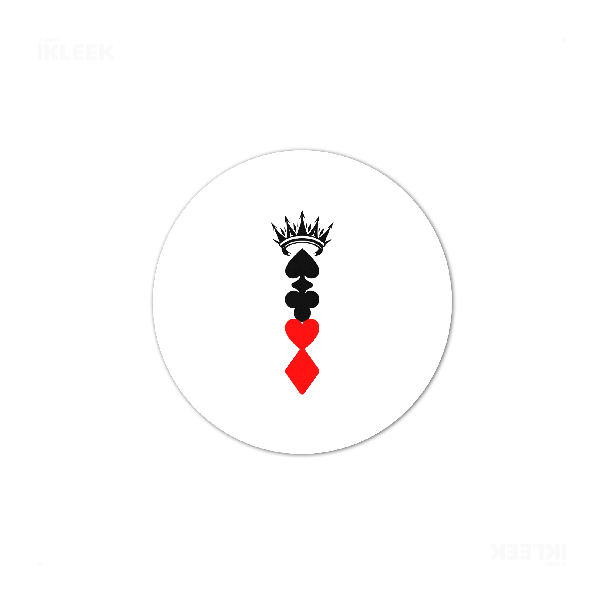 RoyalSuitStack Ceramic Coaster 03 Round