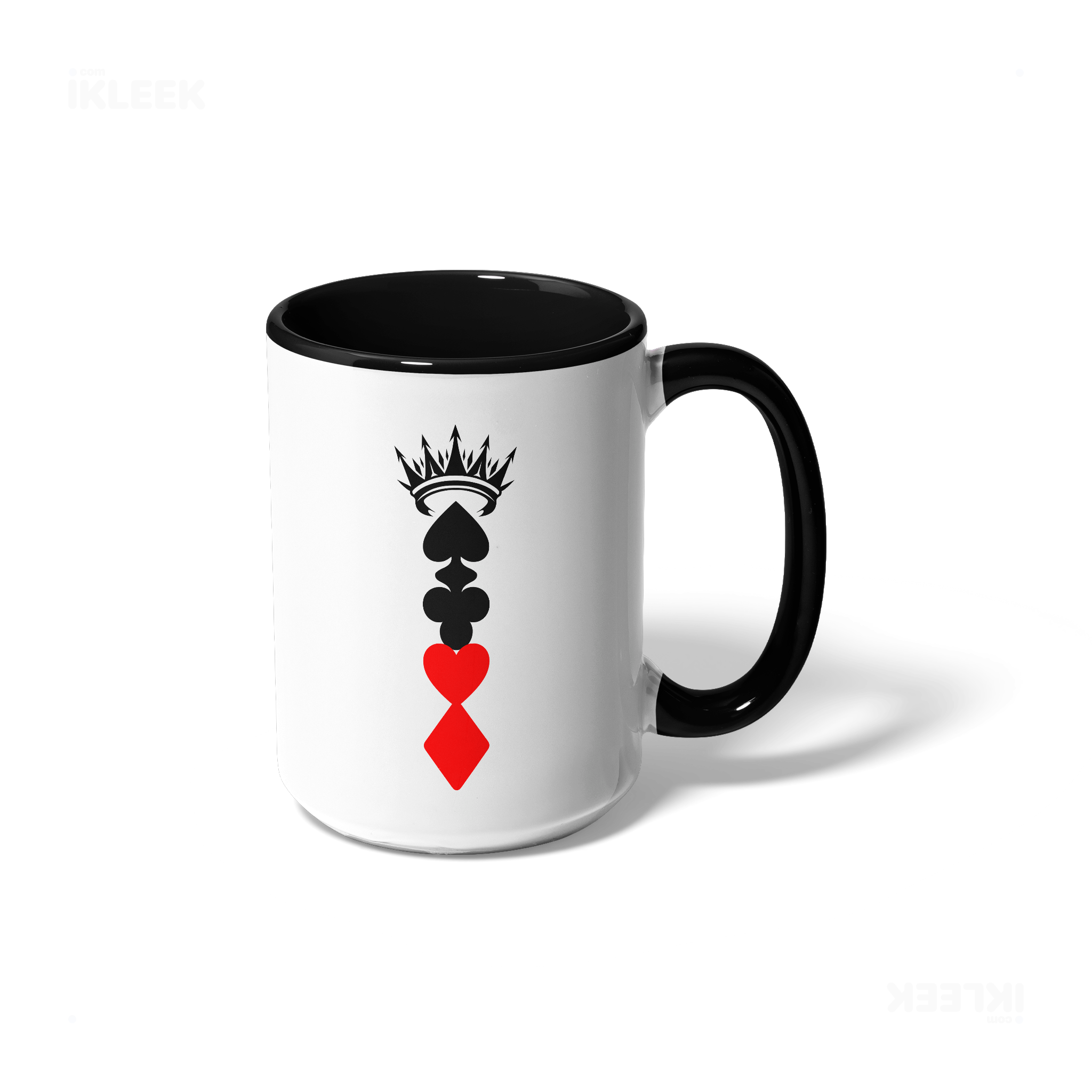 RoyalSuitStack Ceramic Mug 01 White Black